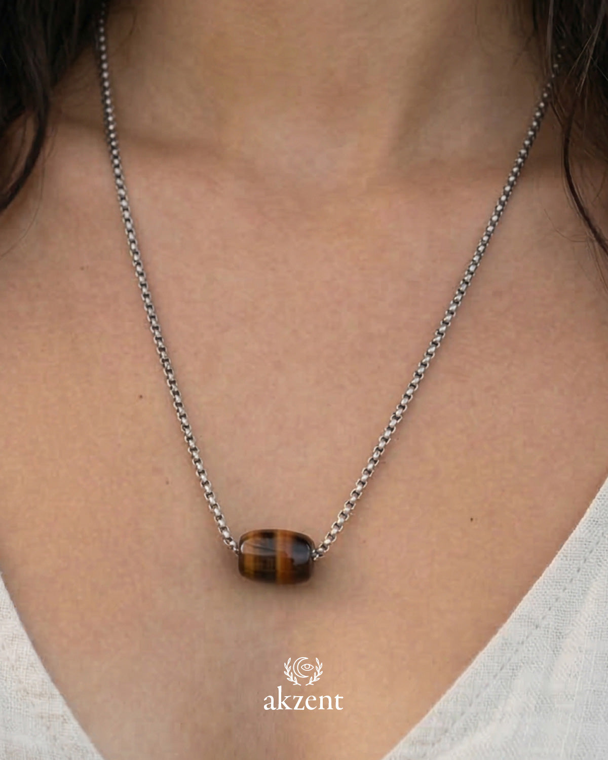 Akzent "Juniper" Kette mit Onyx-Anhänger