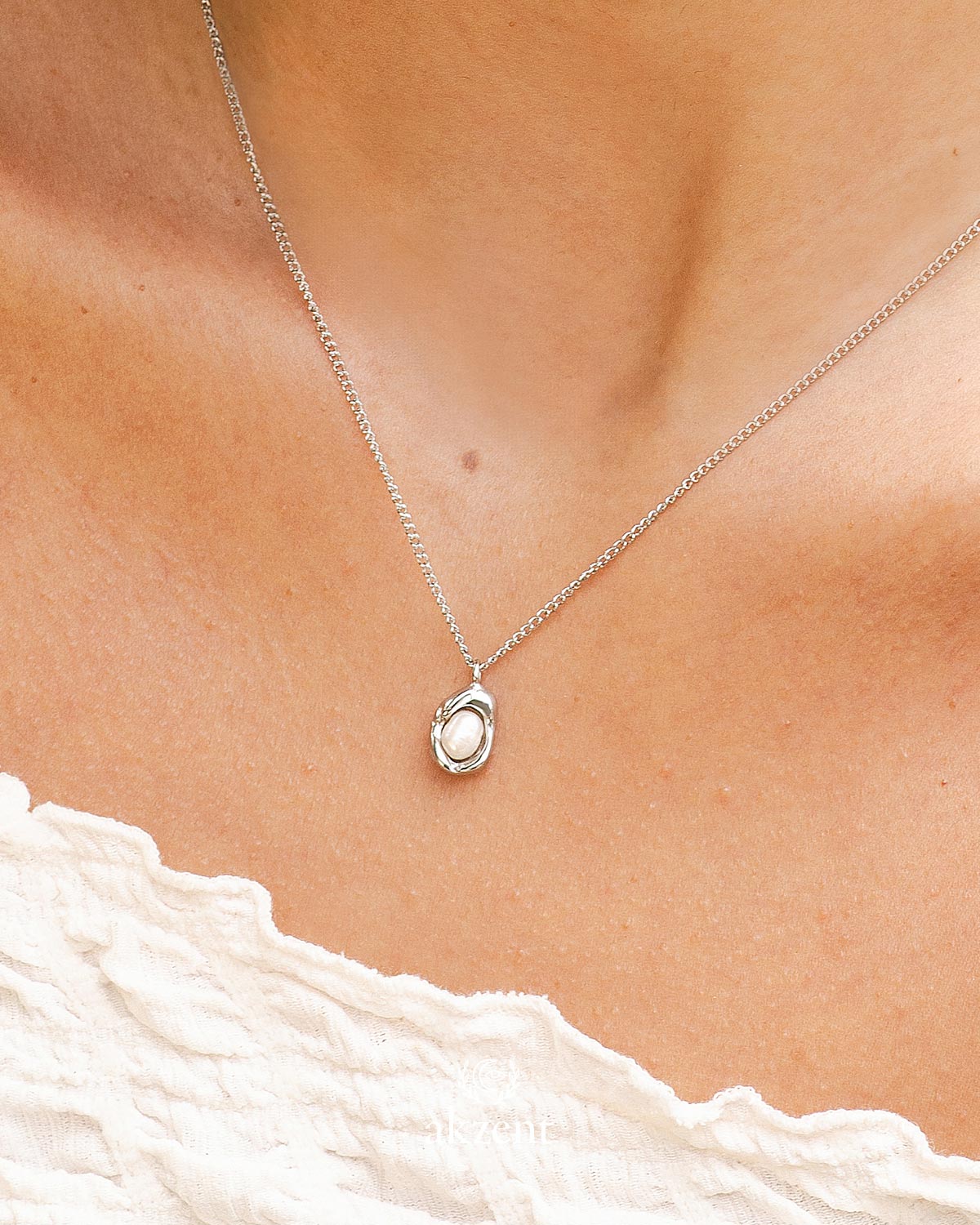 Akzent "Cinzia", Kette mit Süsswasserperle Anhänger