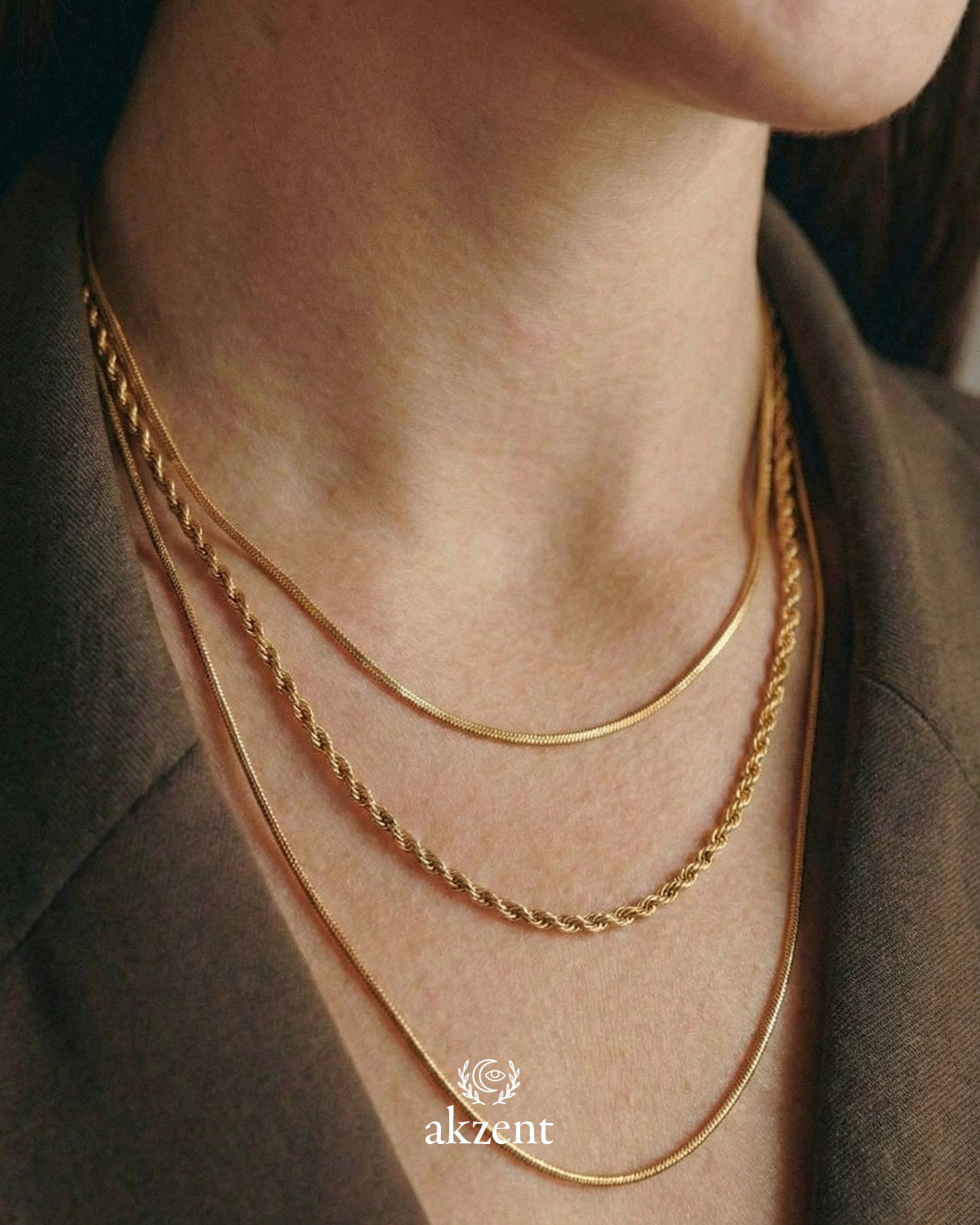 Akzent "Nelda" Layering Halskette