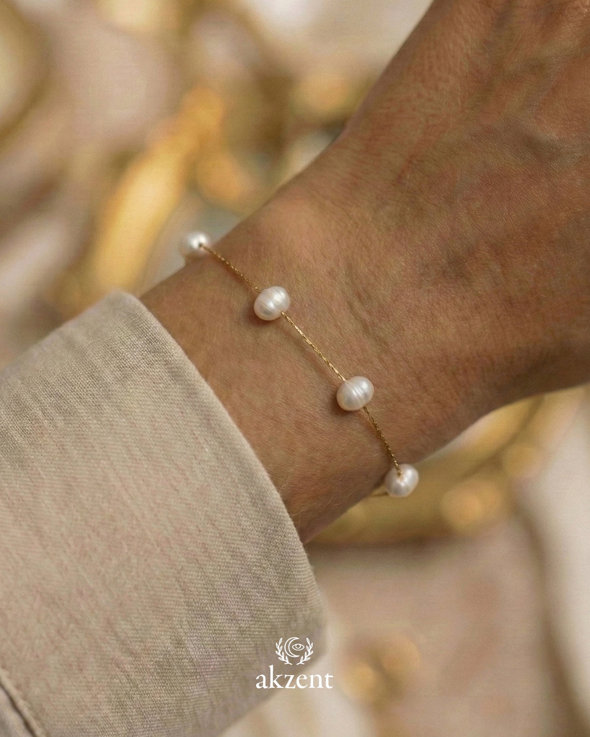 Akzent "Nefeli" Armband mit Süßwasserperlen