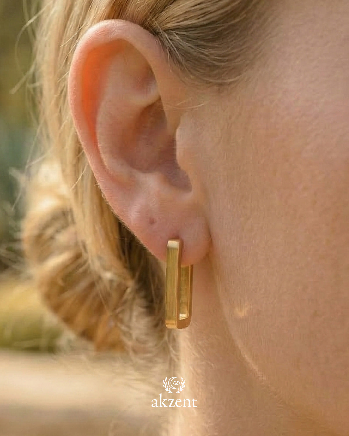 Akzent "Bibi" eckige Creolen