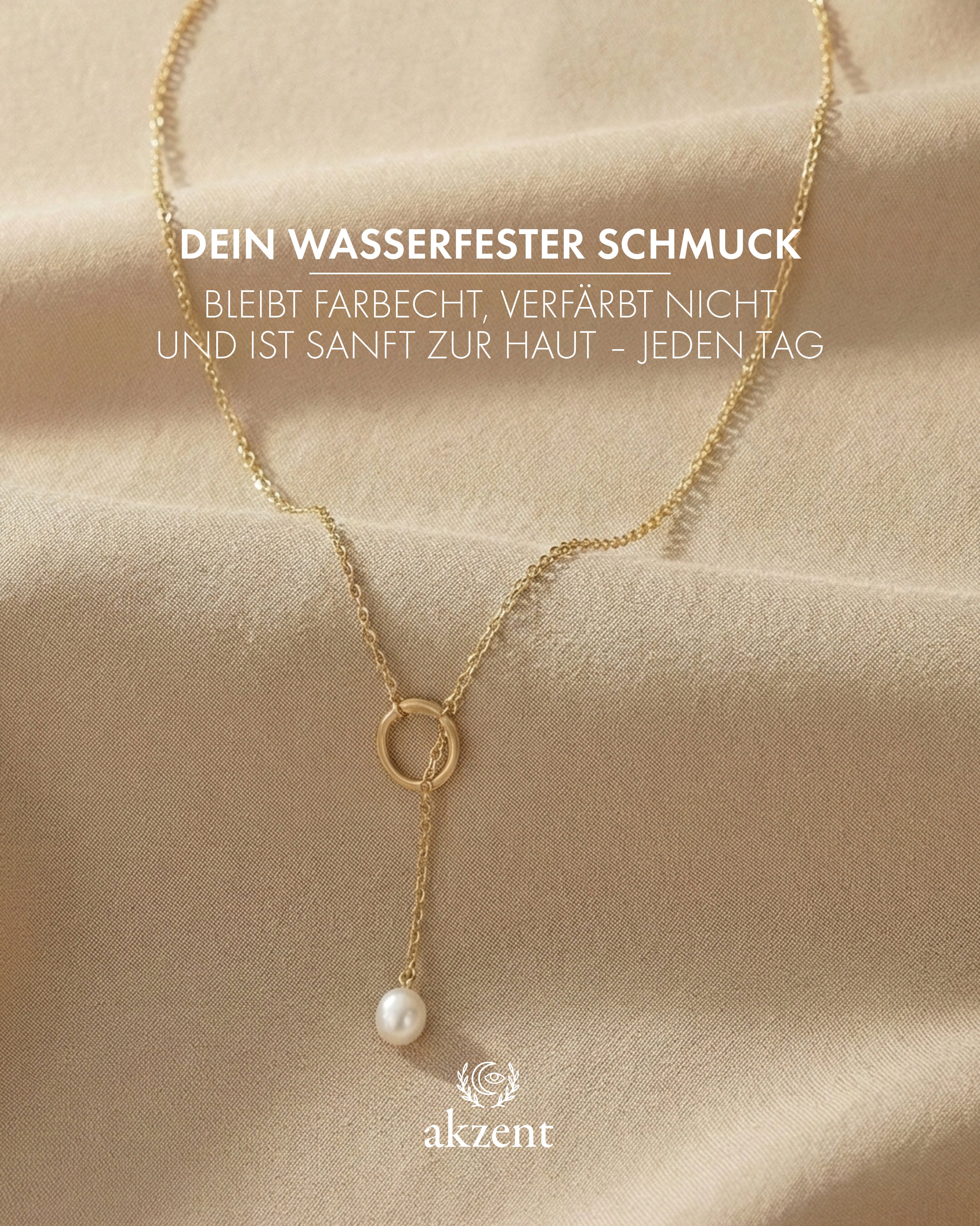 Akzent "Dunda" Halskette mit Perle & Ring