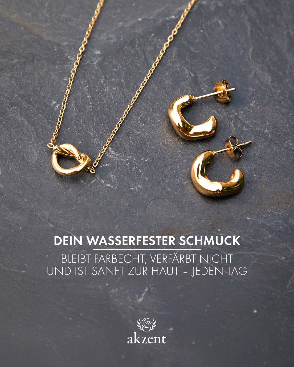 Akzent "Kris" Halskette mit Herzknoten Anhänger