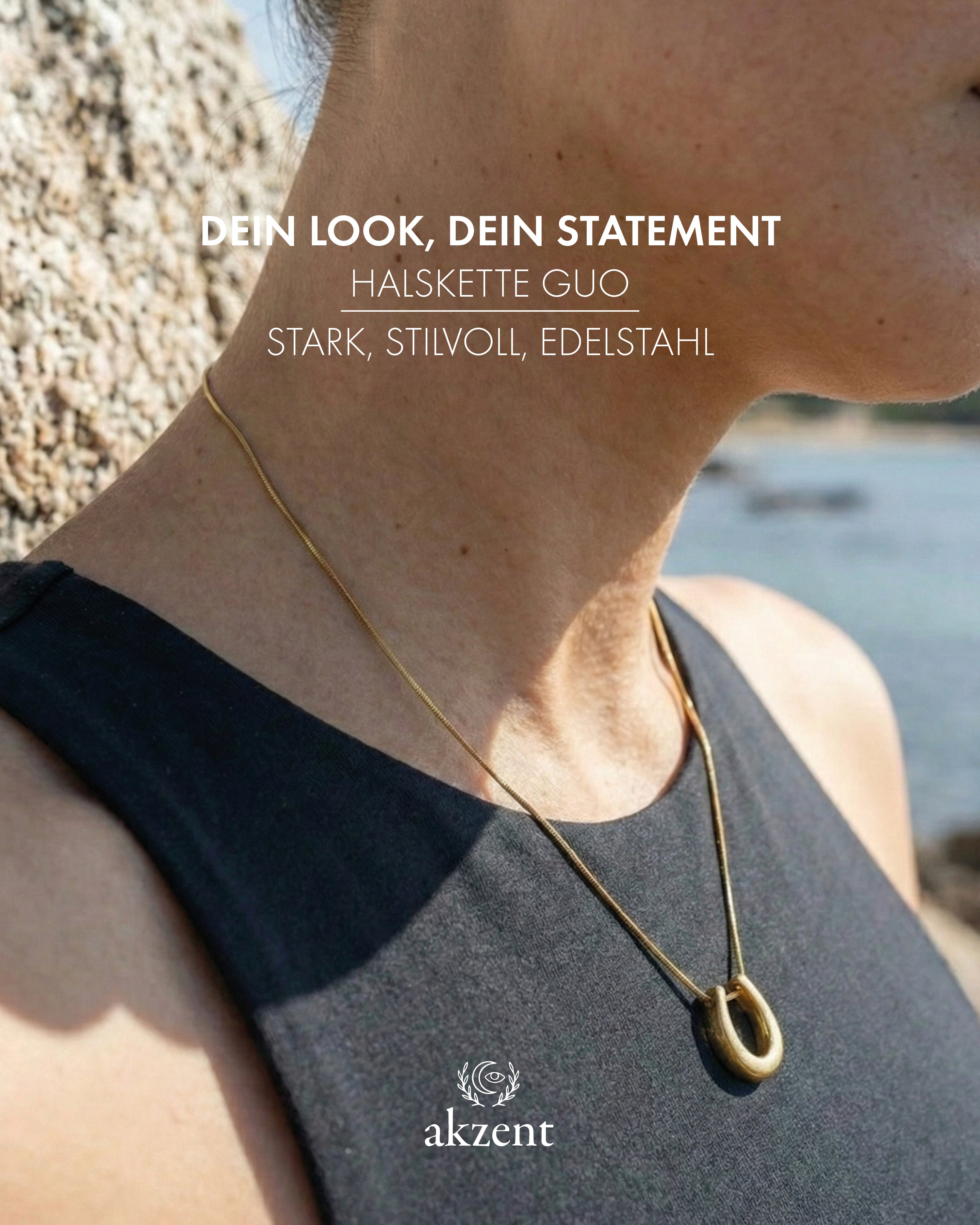 Akzent "Guo" Halskette mit Hufeisen Anhänger
