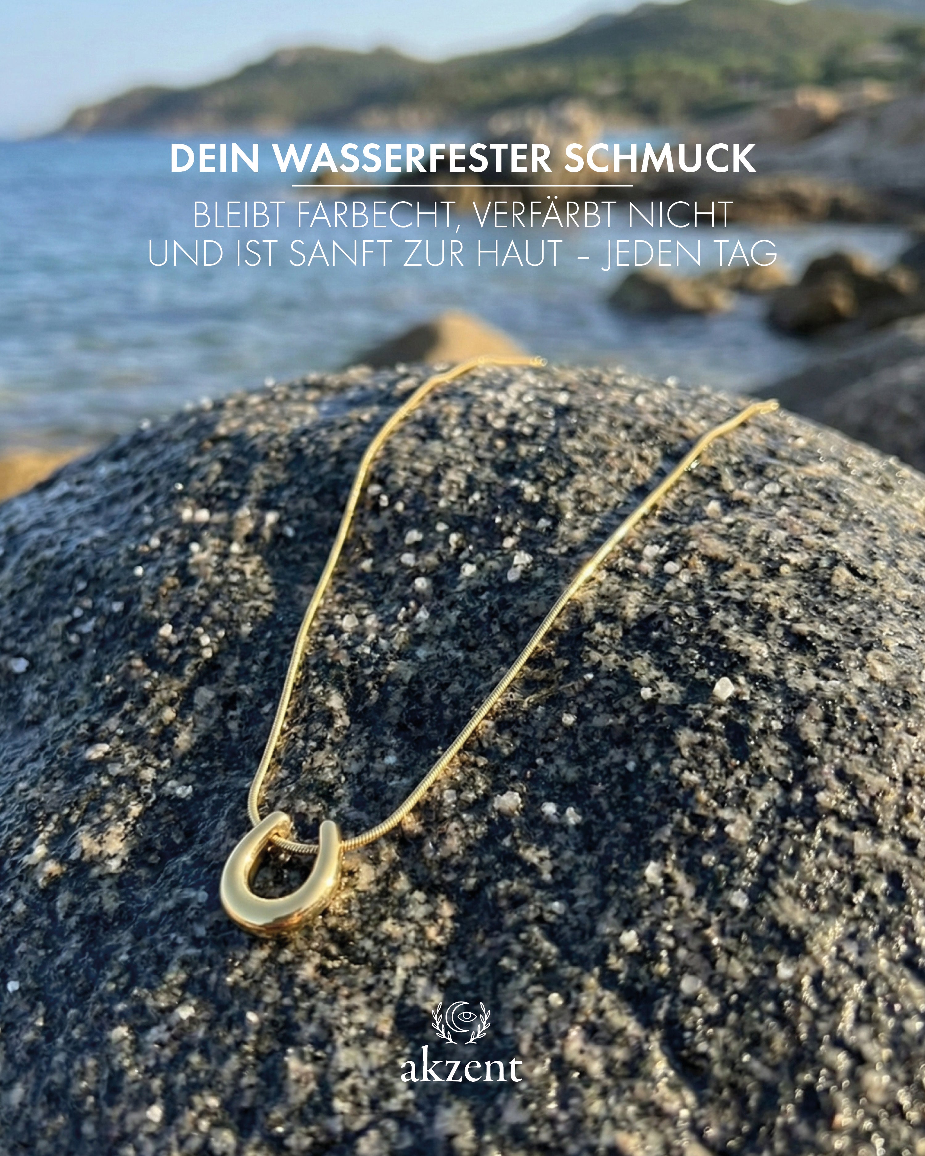 Akzent "Guo" Halskette mit Hufeisen Anhänger