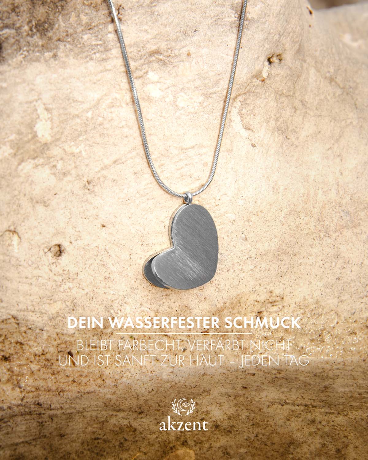 Akzent "Brenda" Halskette mit Herz Anhänger