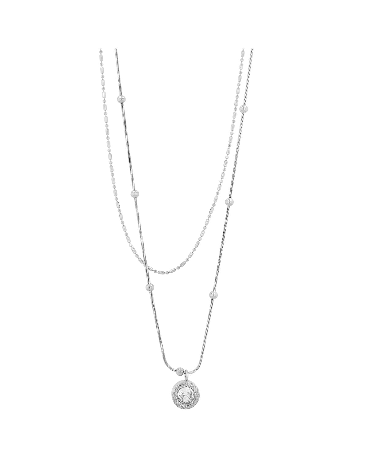 Akzent "Derly" Layering Kette mit Solitär-Anhänger
