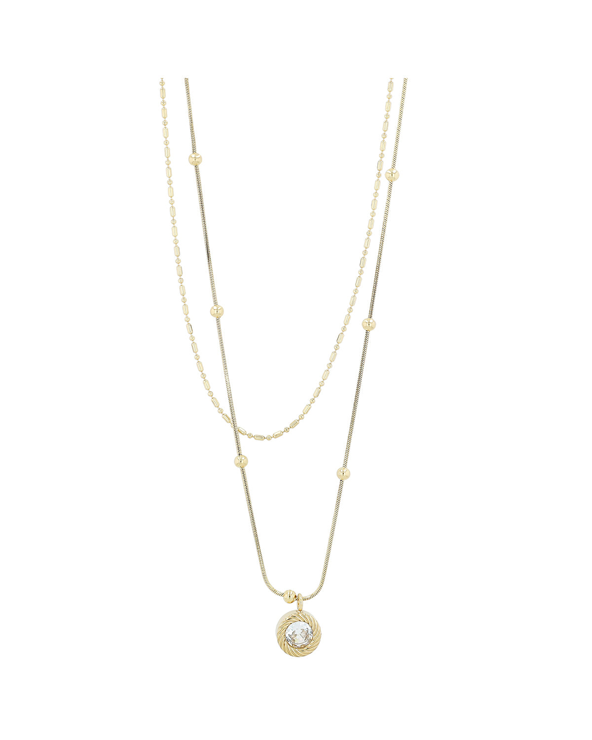 Akzent "Derly" Layering Kette mit Solitär-Anhänger
