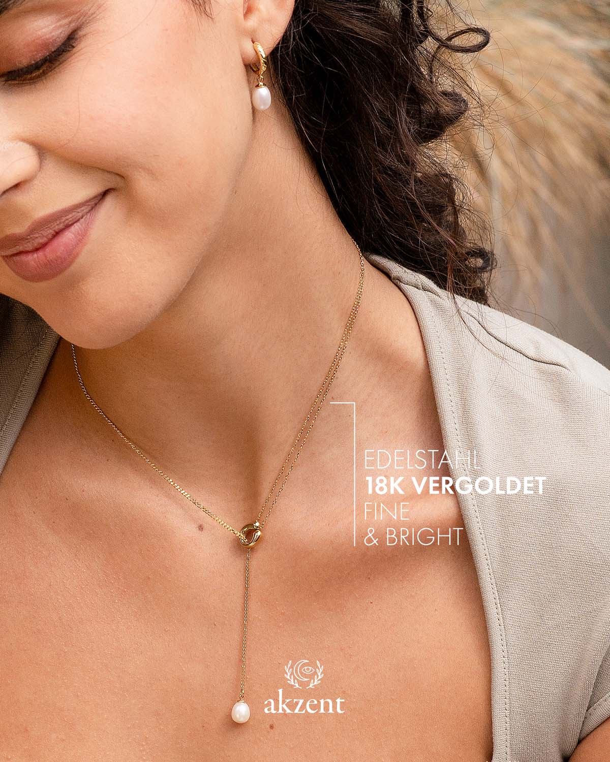 Akzent "Allison" anpassbare Halskette mit Süßwasserperle