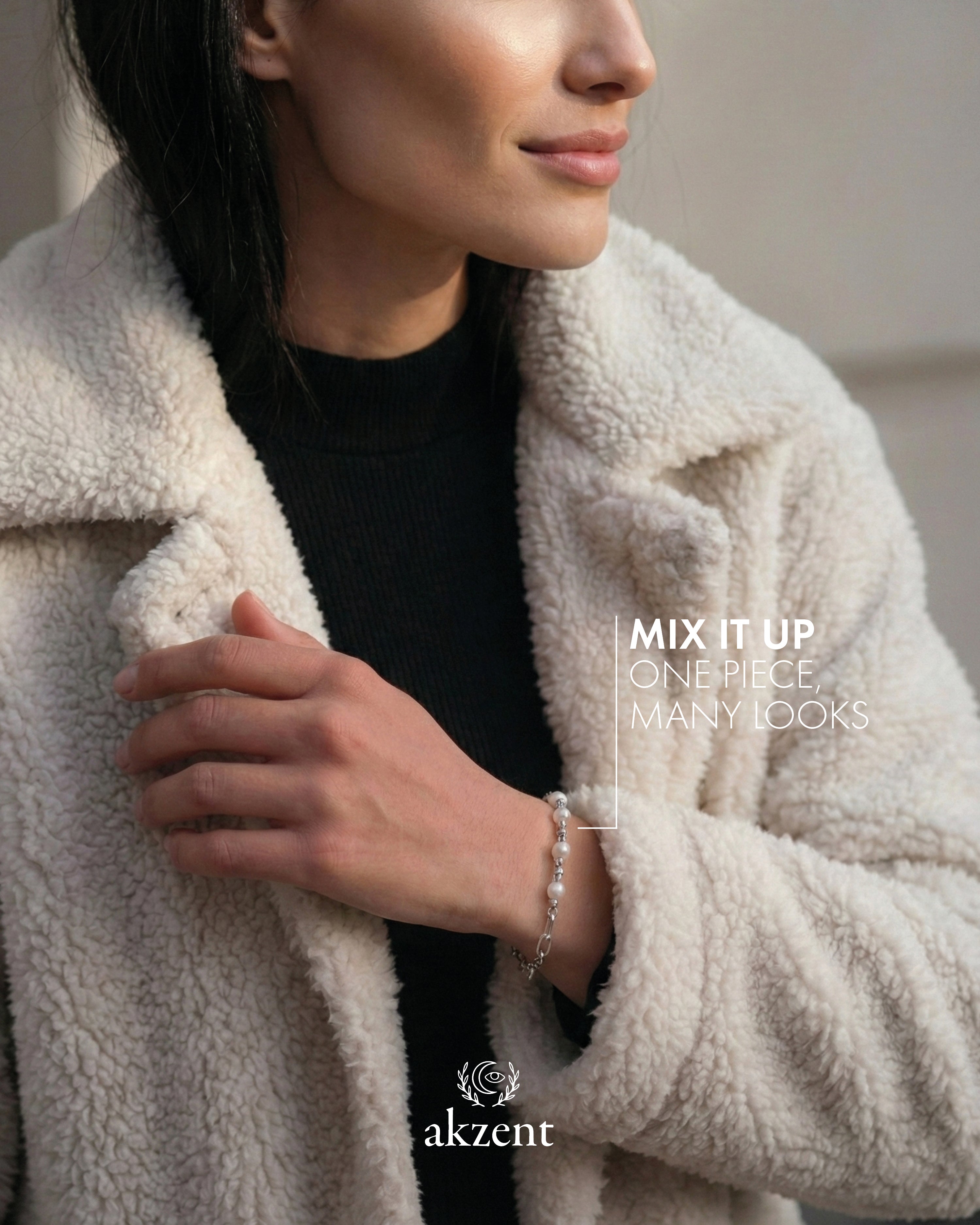 Akzent "Manjula" Glieder-Armband mit Glasperlen