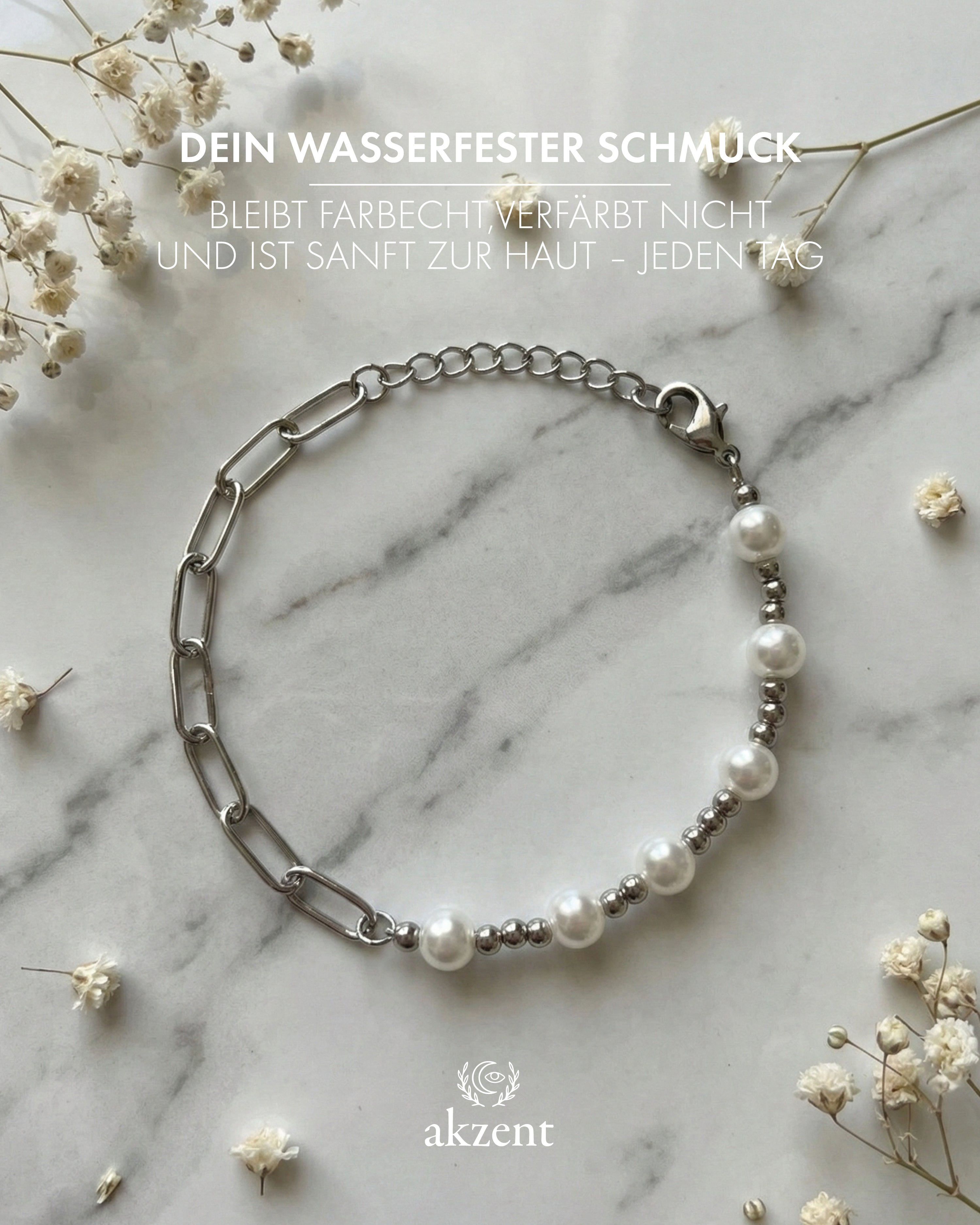 Akzent "Manjula" Glieder-Armband mit Glasperlen