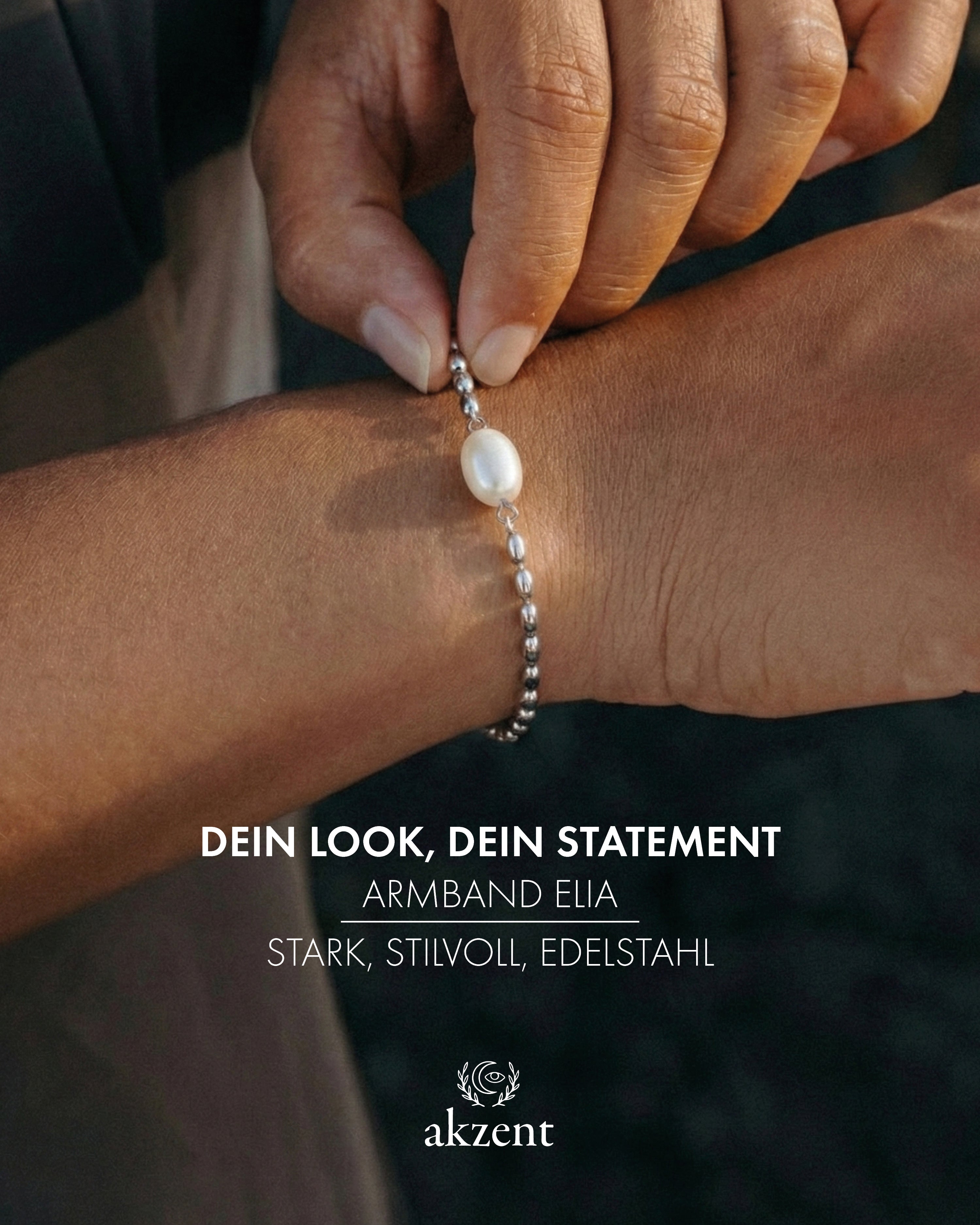 Akzent " Elia" Armband mit Süßwasserperlen