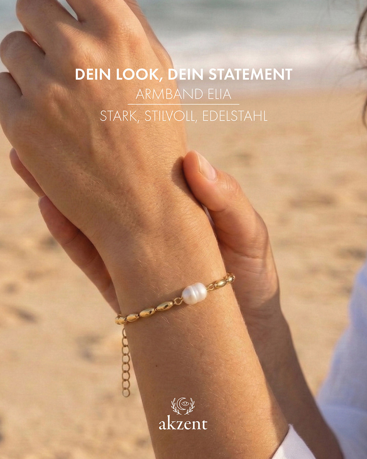 Akzent " Elia" Armband mit Süßwasserperlen