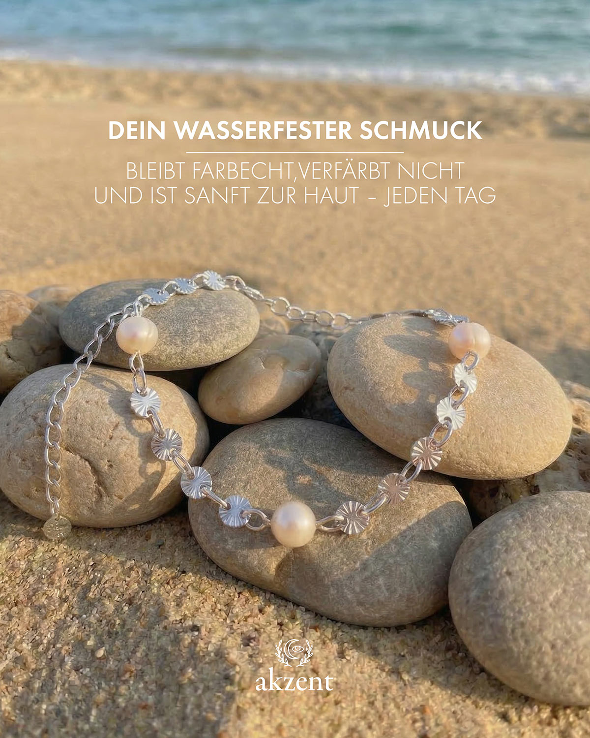 Akzent "Eleni" Armband mit Süßwasserperlen