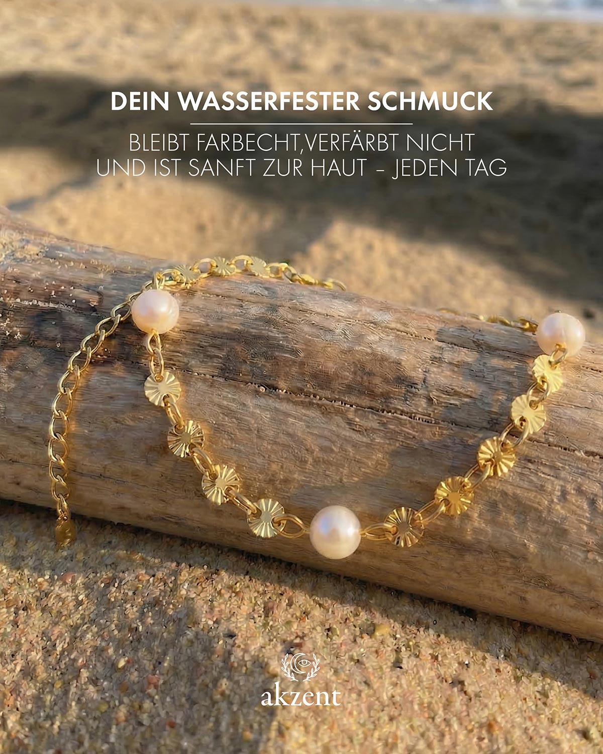 Akzent "Eleni" Armband mit Süßwasserperlen