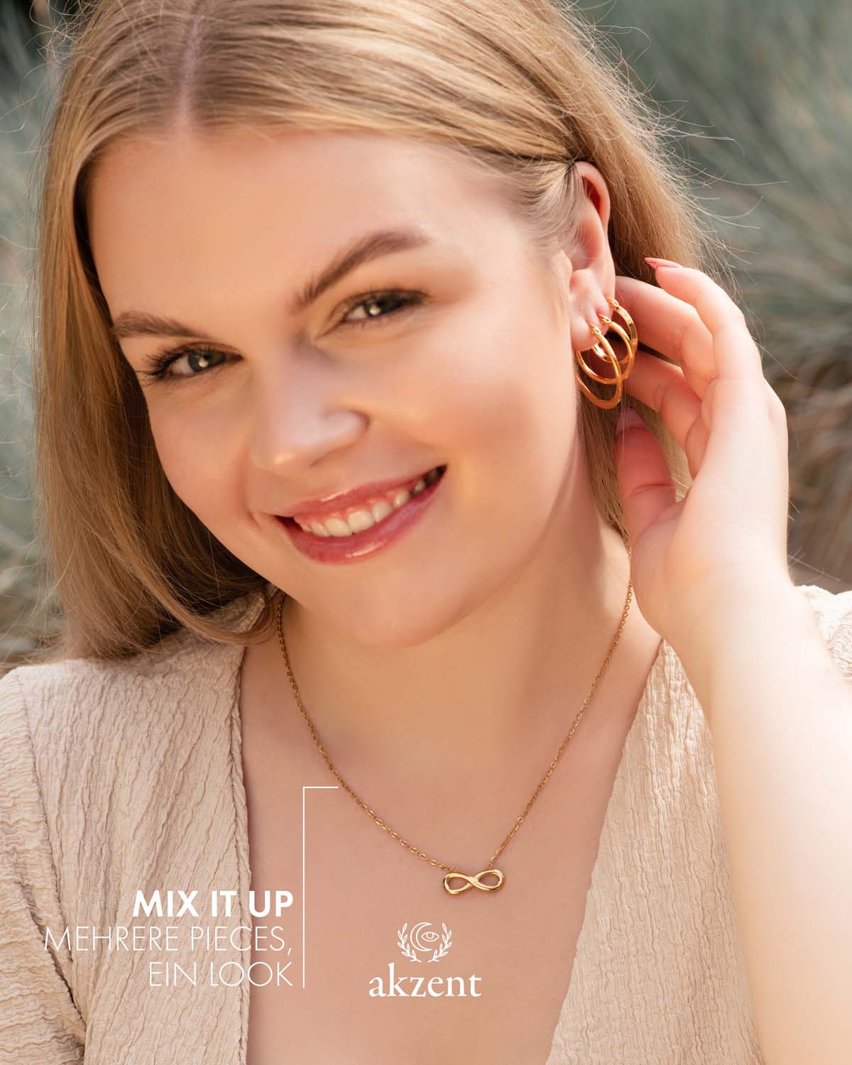 Akzent "Sheila" 3er Set Creolen