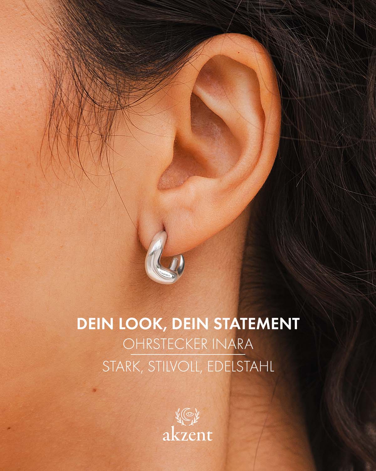 Akzent "Inara"Ohrstecker geschwungene Form