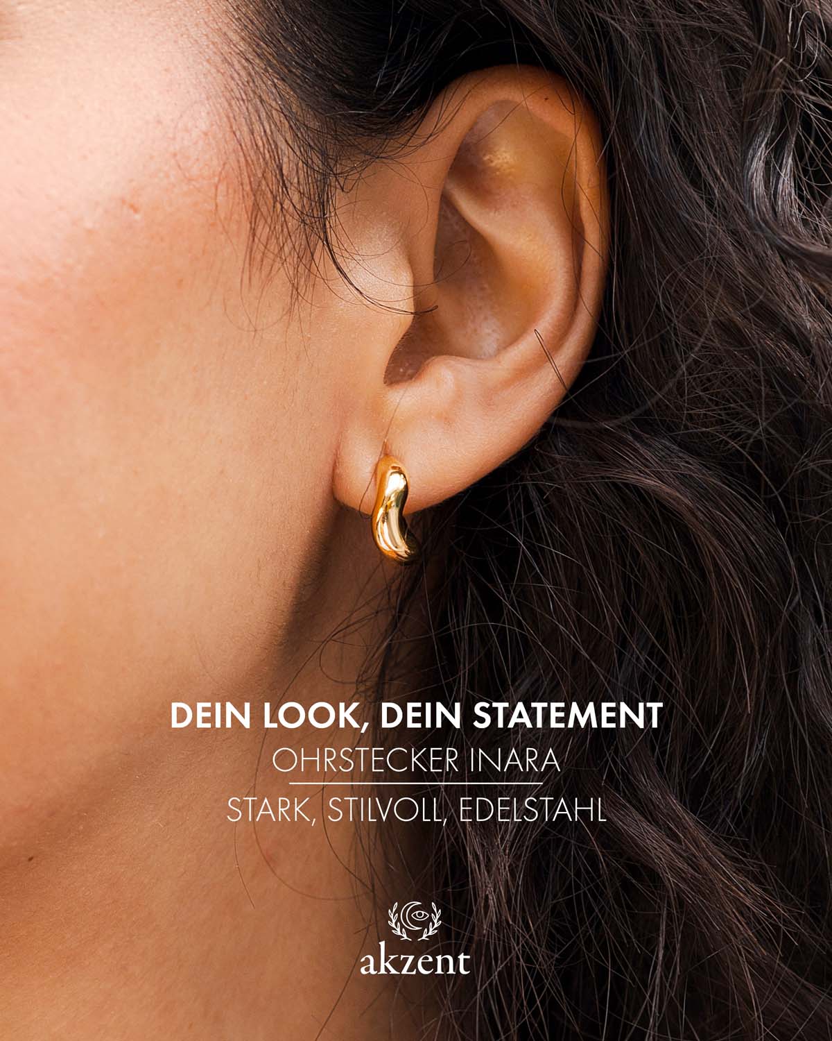 Akzent "Inara"Ohrstecker geschwungene Form