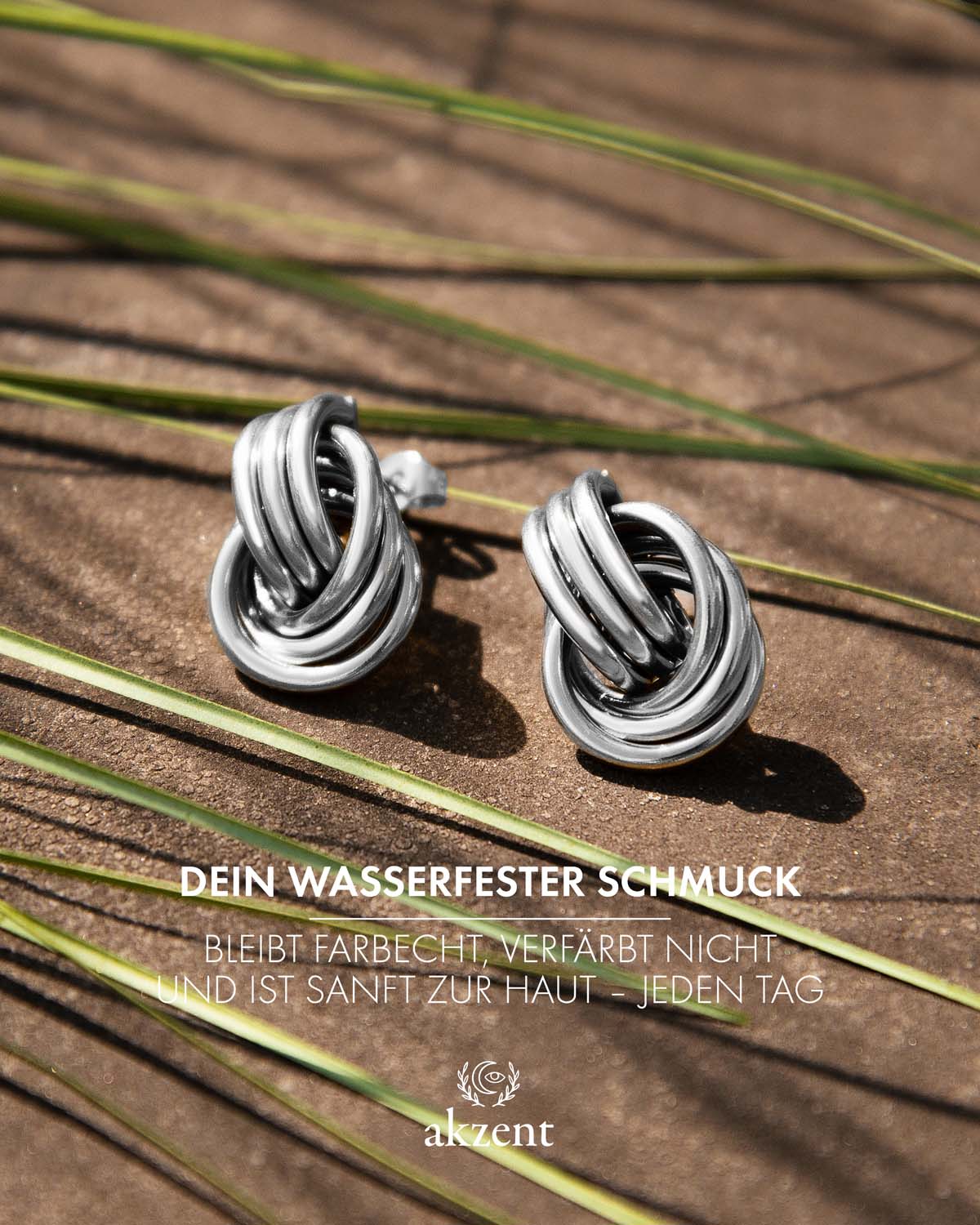 Akzent "Luisa" Ohrstecker verschlungene Ring-Form