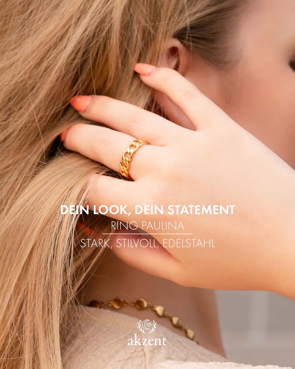 Akzent "Paulina" chain Ring
