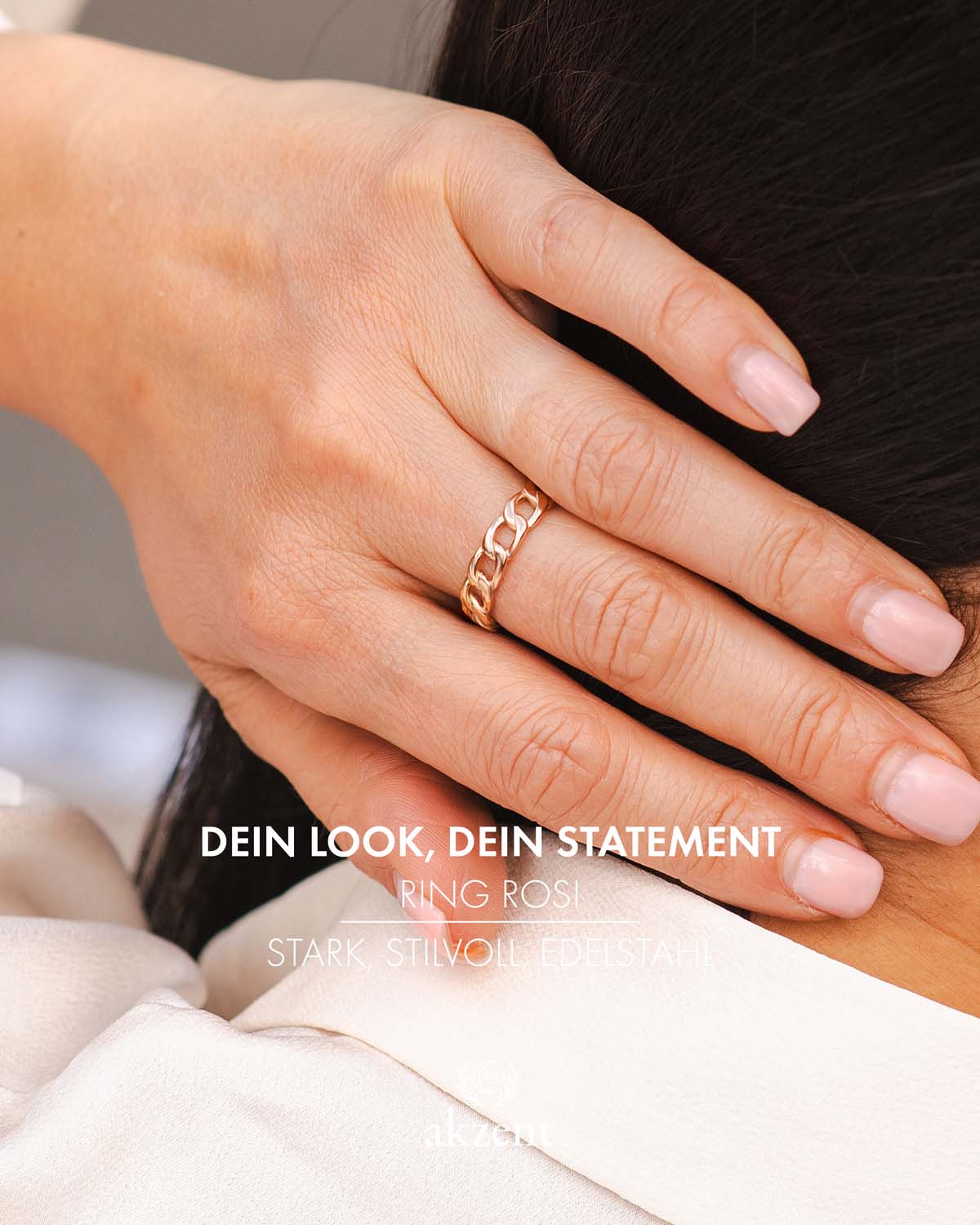 Akzent "Rosi" chain Ring