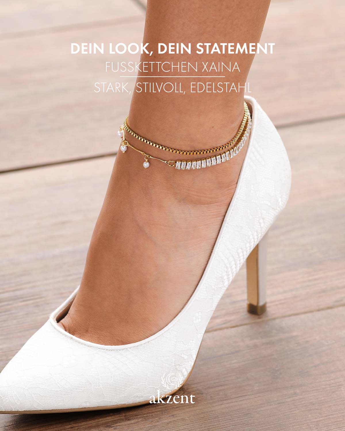 Akzent "Xaina" Fußkettchen