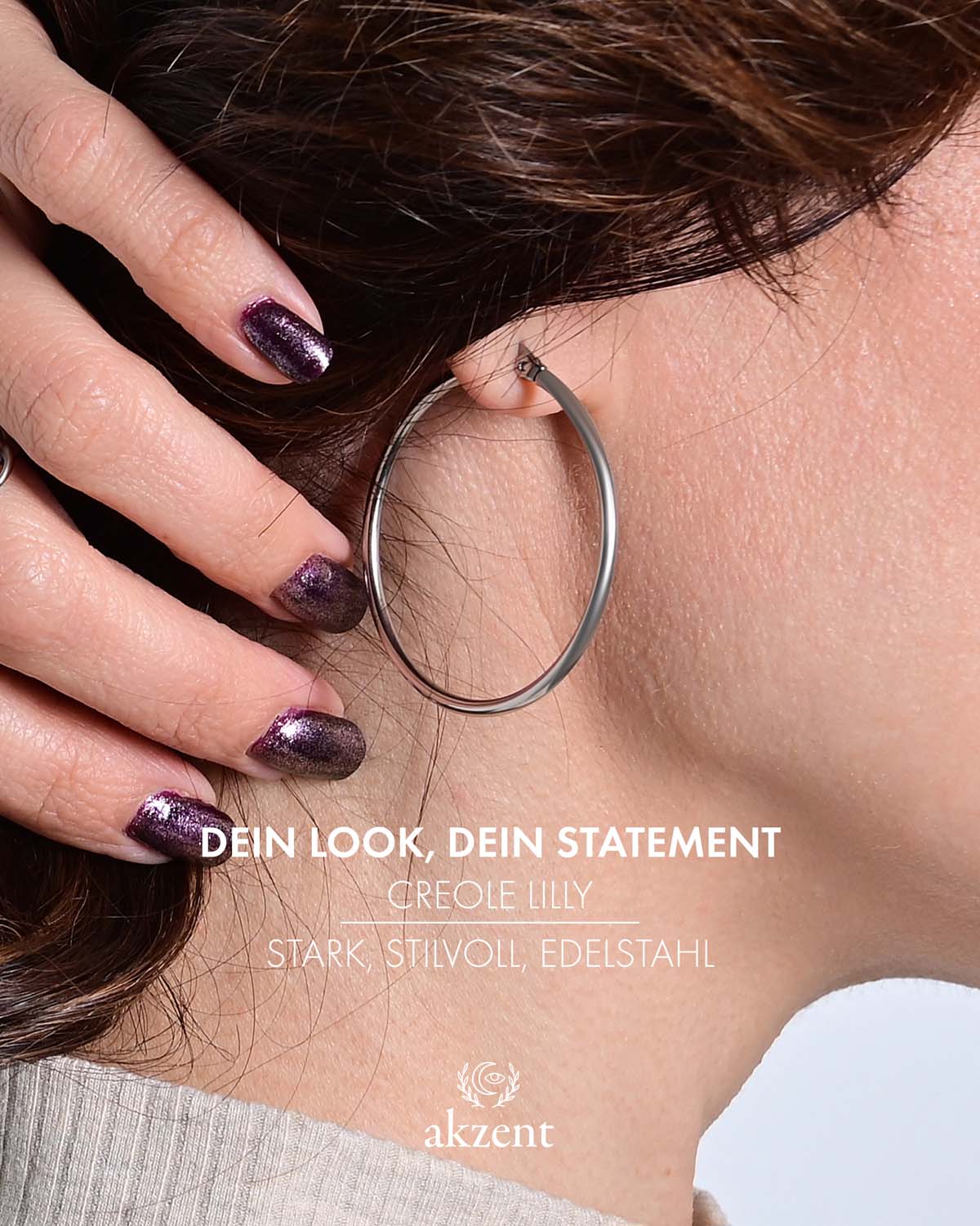 Akzent "Lilly" Loop Creolen