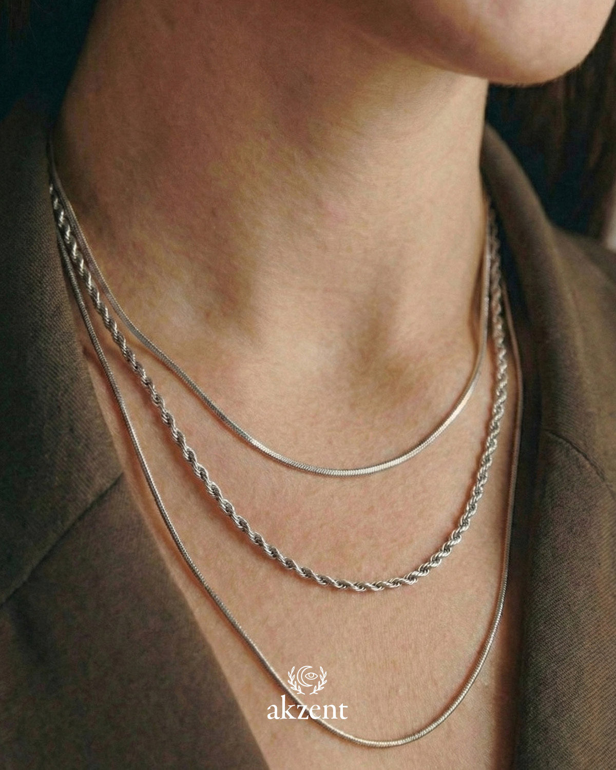 Akzent "Nelda" Layering Halskette