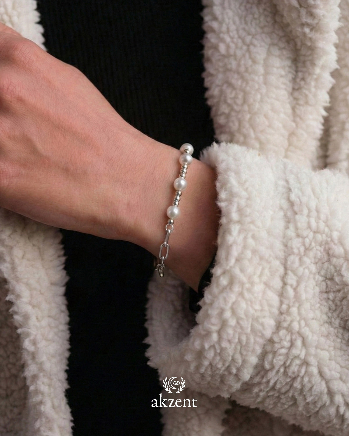Akzent "Manjula" Glieder-Armband mit Glasperlen