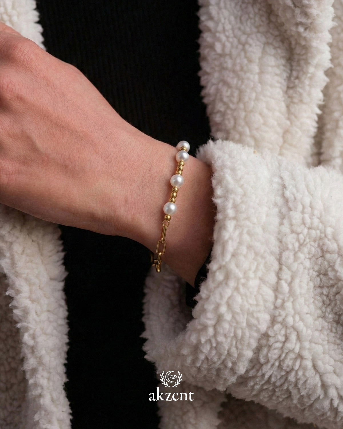 Akzent "Manjula" Glieder-Armband mit Glasperlen