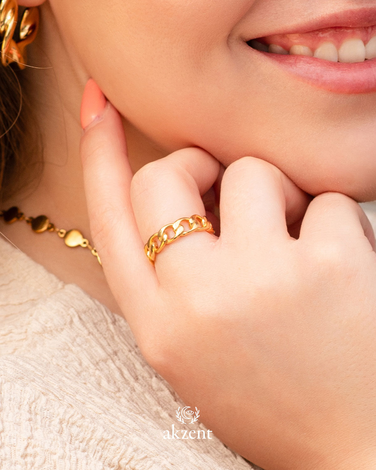 Akzent "Paulina" chain Ring