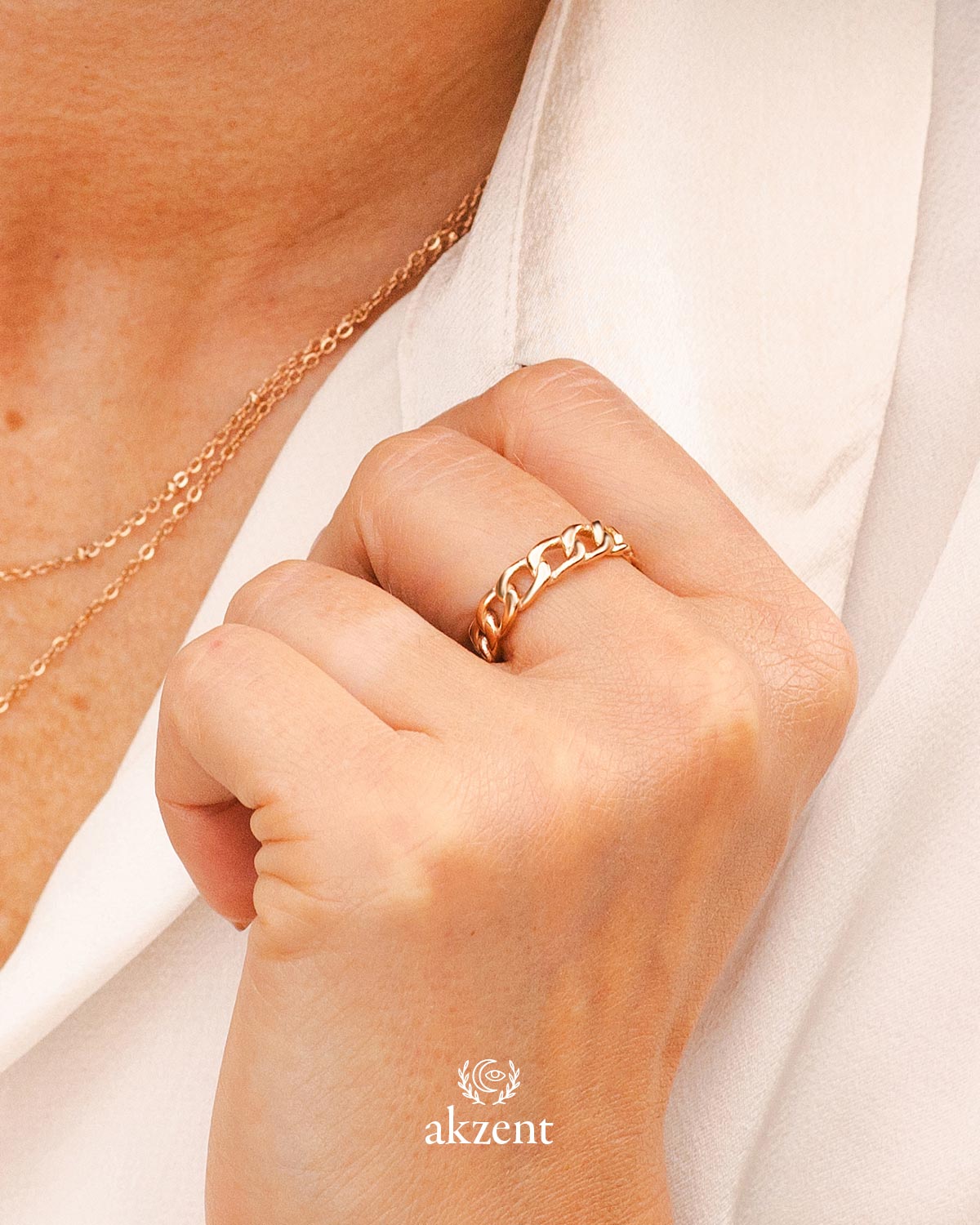 Akzent "Rosi" chain Ring