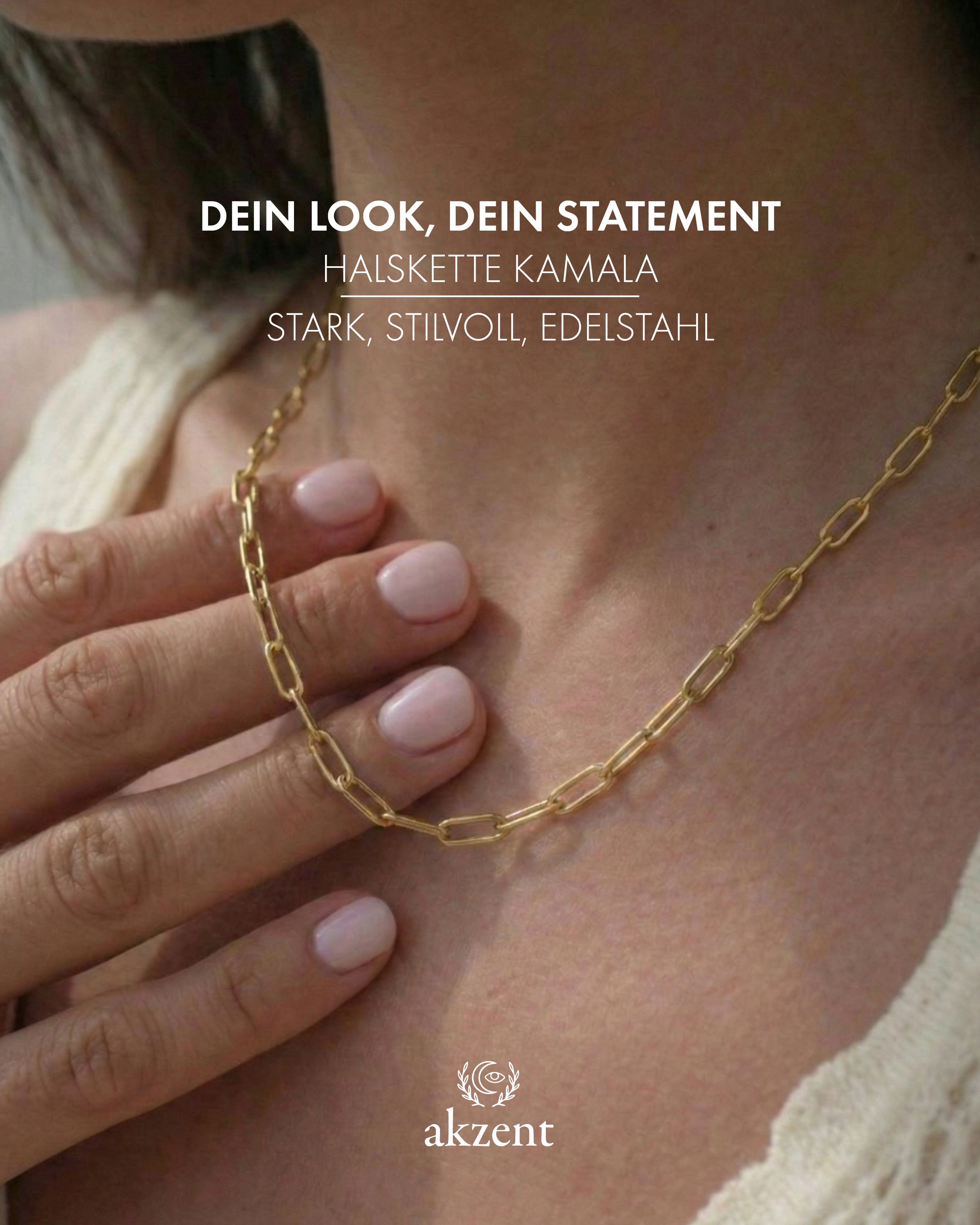 Akzent "Kamala" Edelstahl Gliederkette