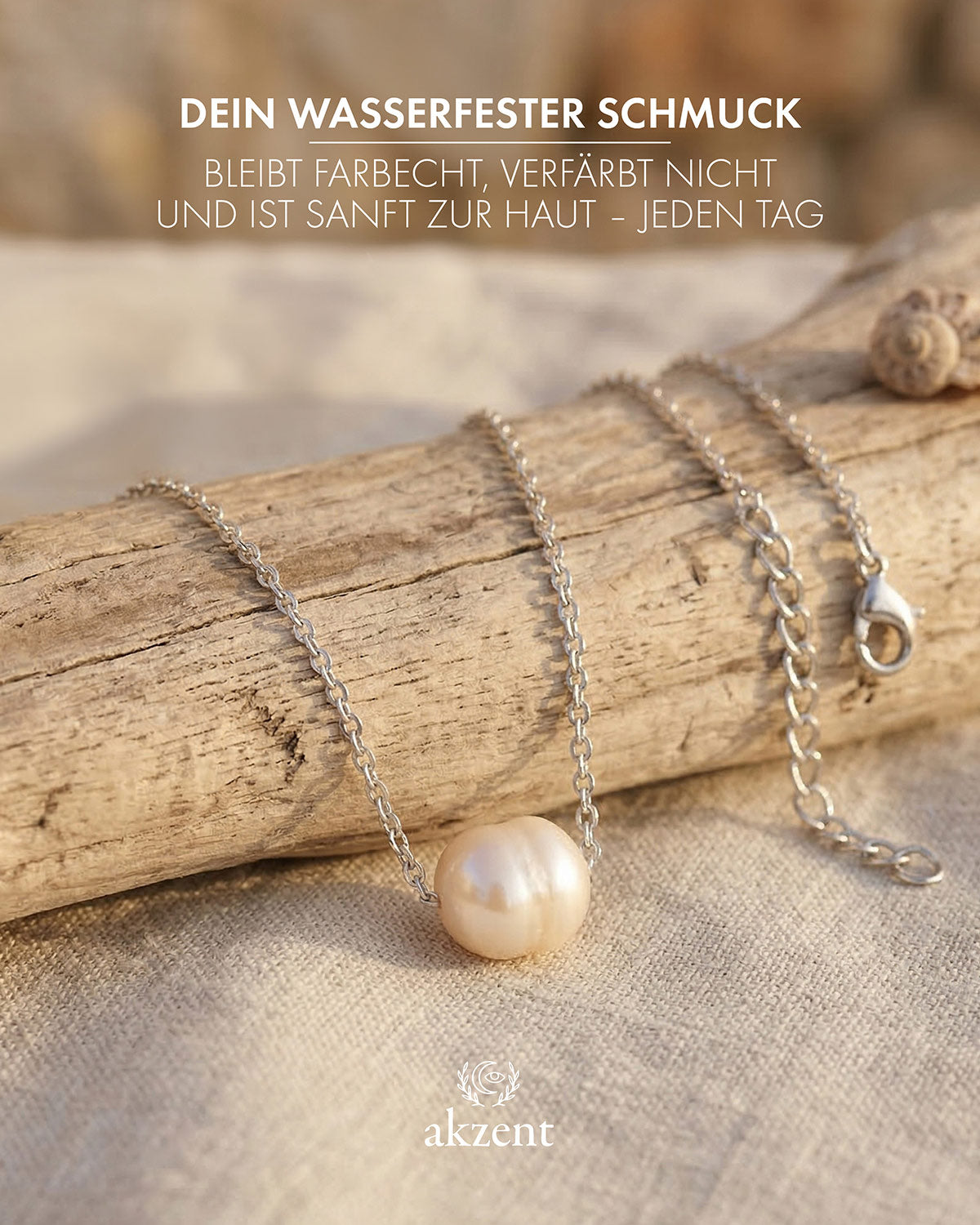 Akzent "Katharina" Halskette mit Perle