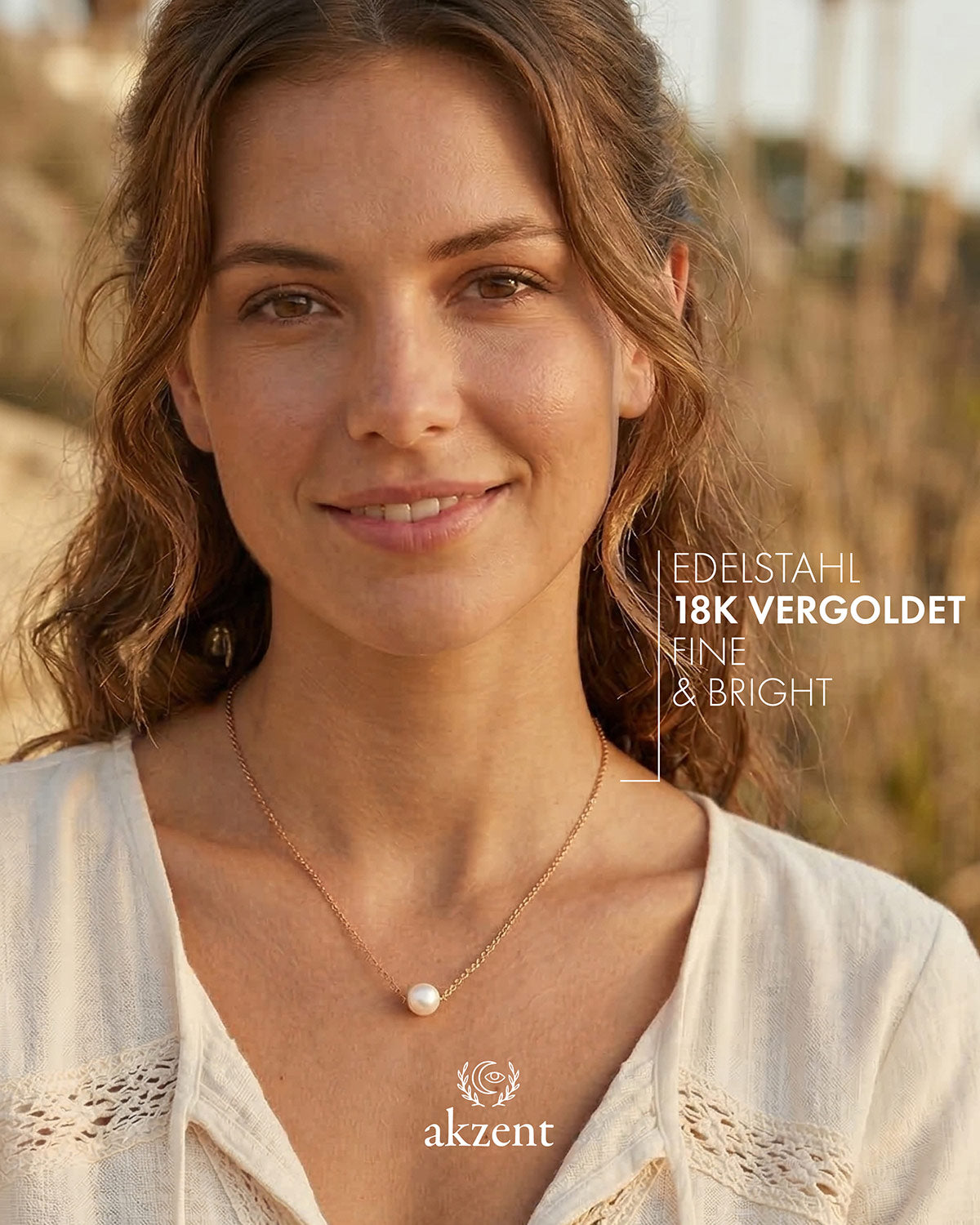 Akzent "Katharina" Halskette mit Perle