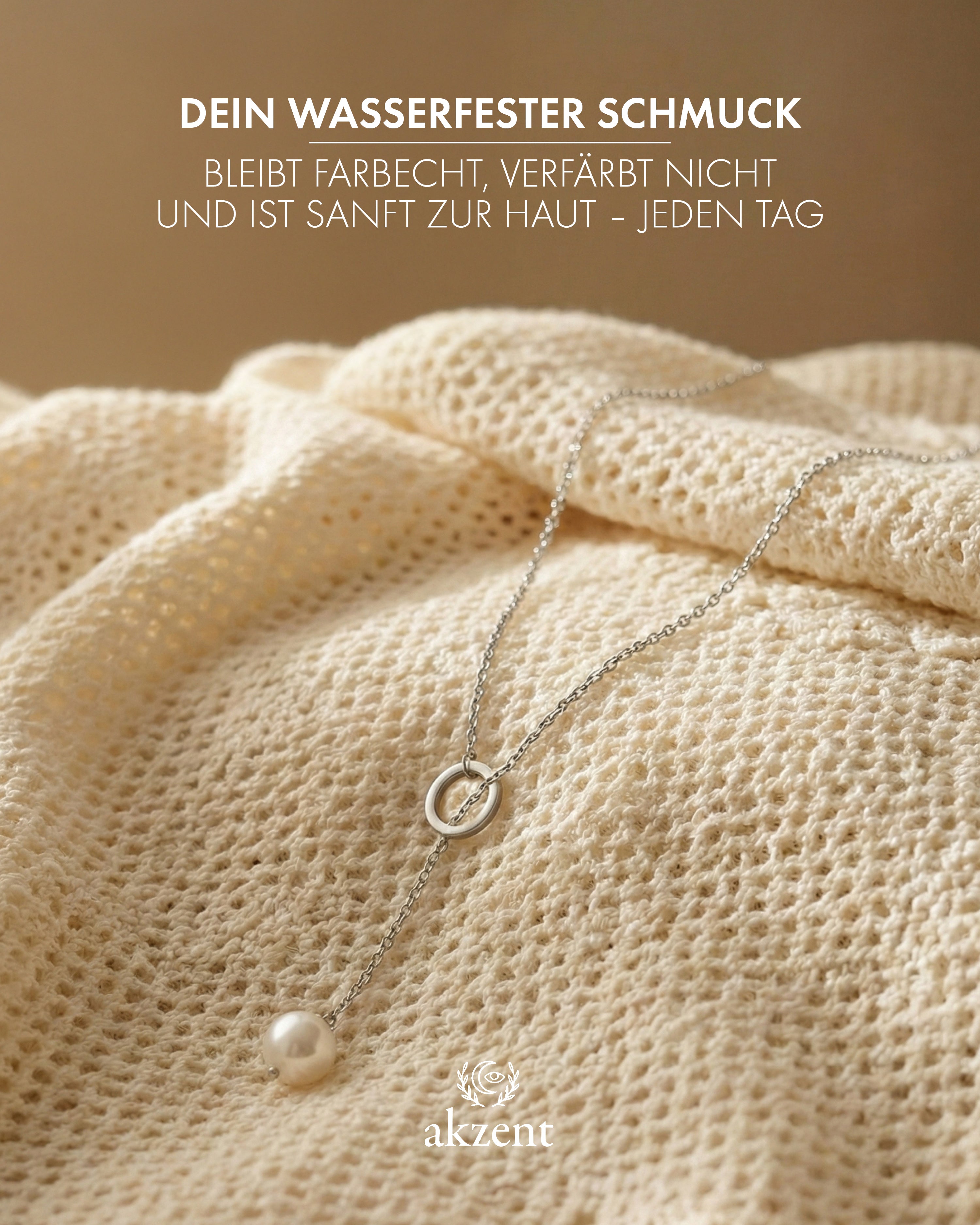 Akzent "Dunda" Halskette mit Perle & Ring