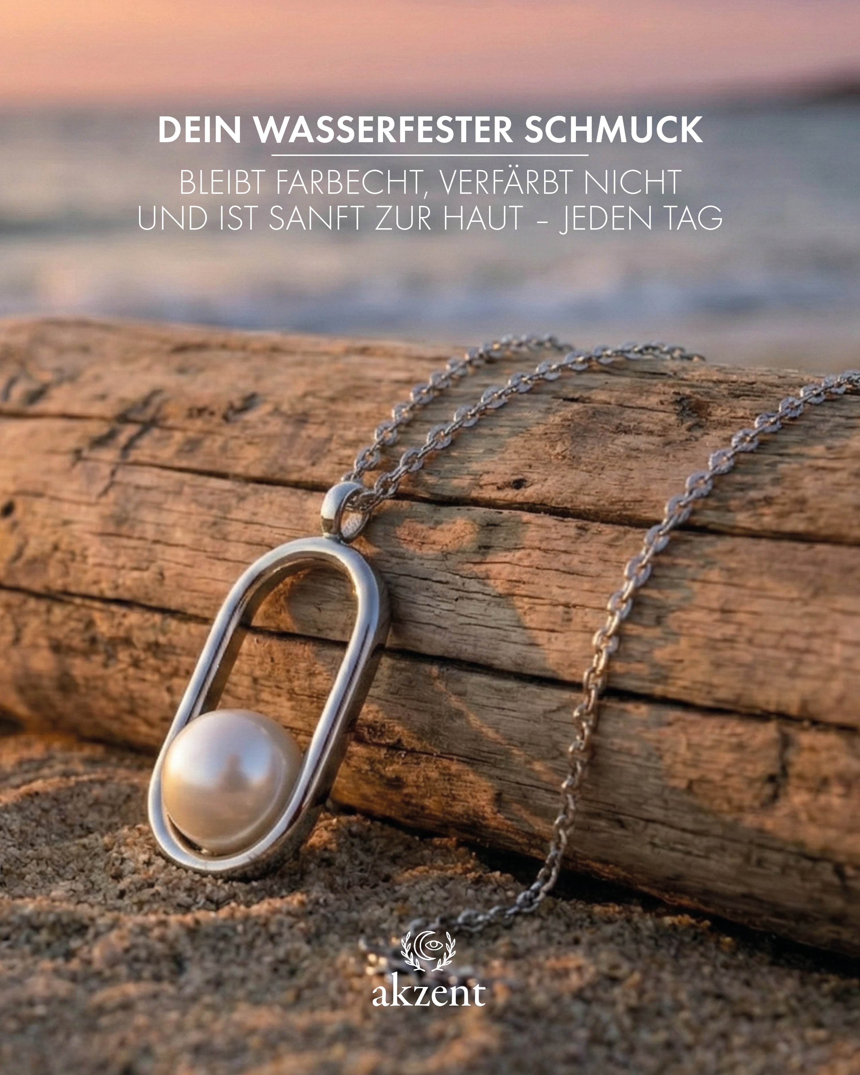 Akzent "Lika" Halskette mit Kunstperle