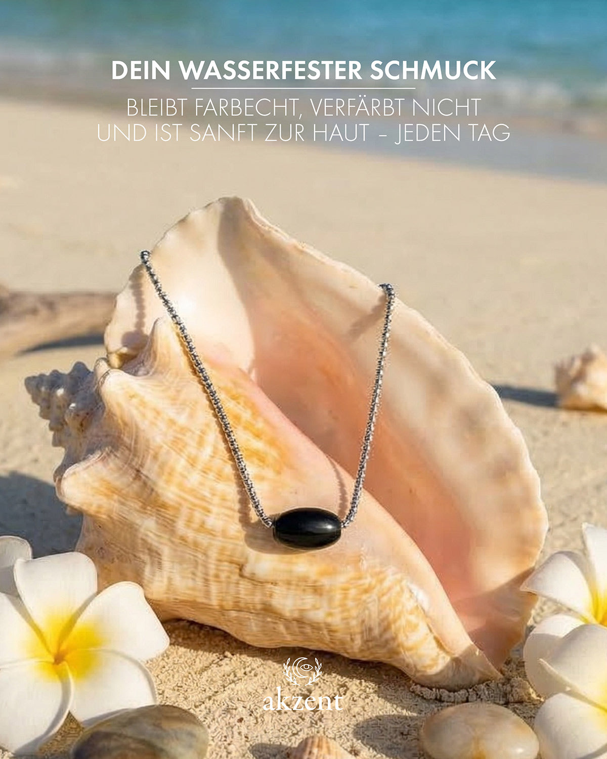 Akzent "Juniper" Kette mit Onyx-Anhänger