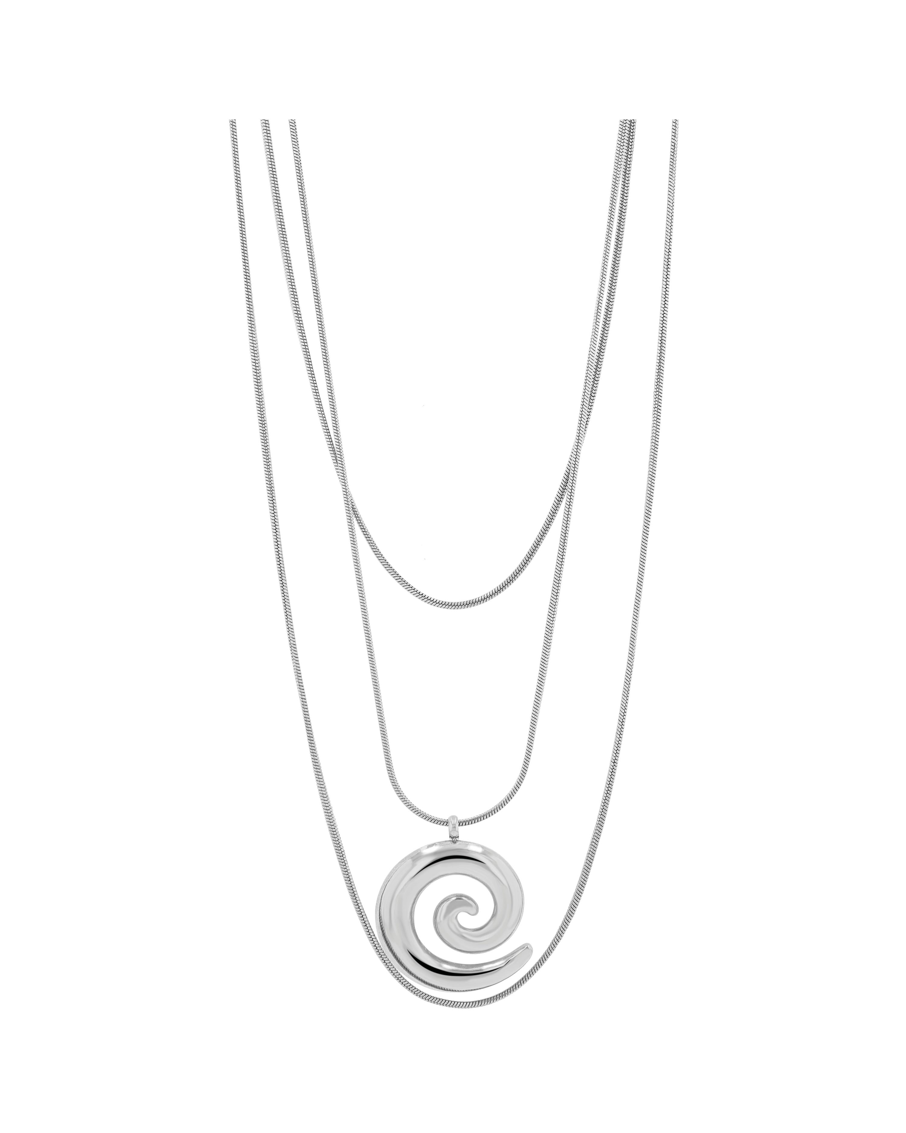 Akzent "Amita" Layering Halskette mit Spiral Anhänger