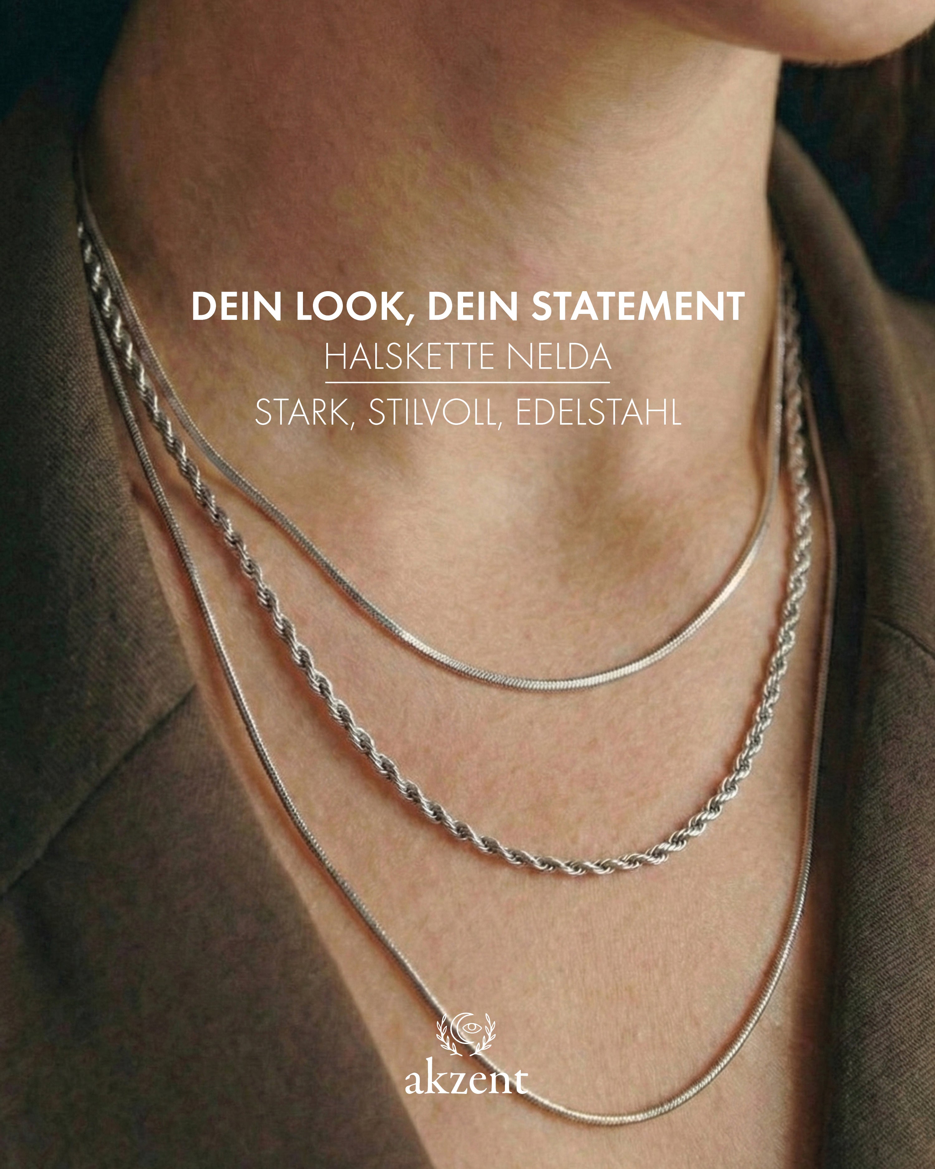 Akzent "Nelda" Layering Halskette