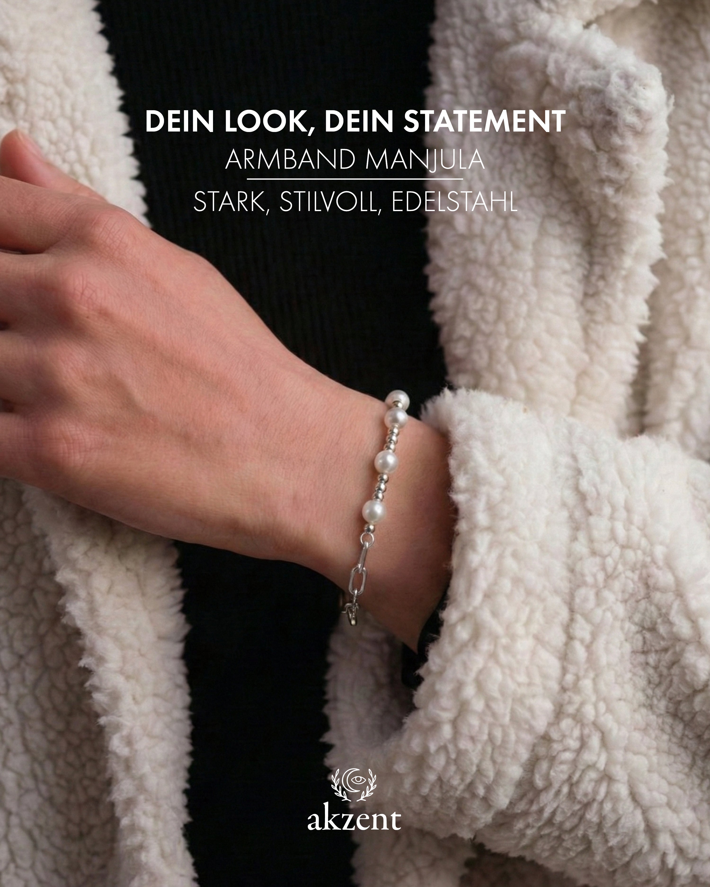 Akzent "Manjula" Glieder-Armband mit Glasperlen