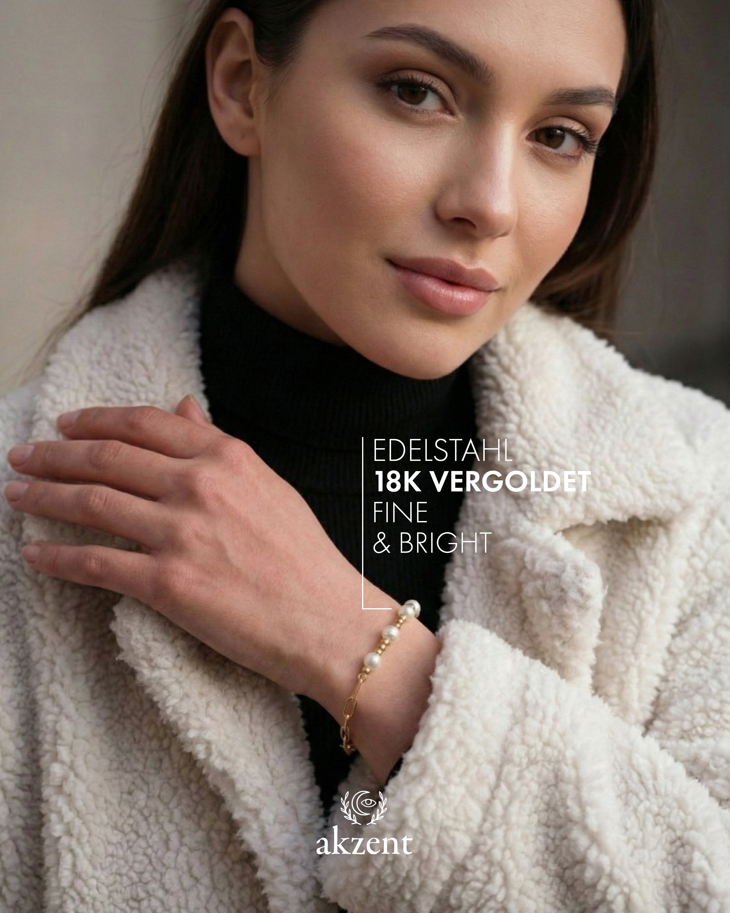 Akzent "Manjula" Glieder-Armband mit Glasperlen