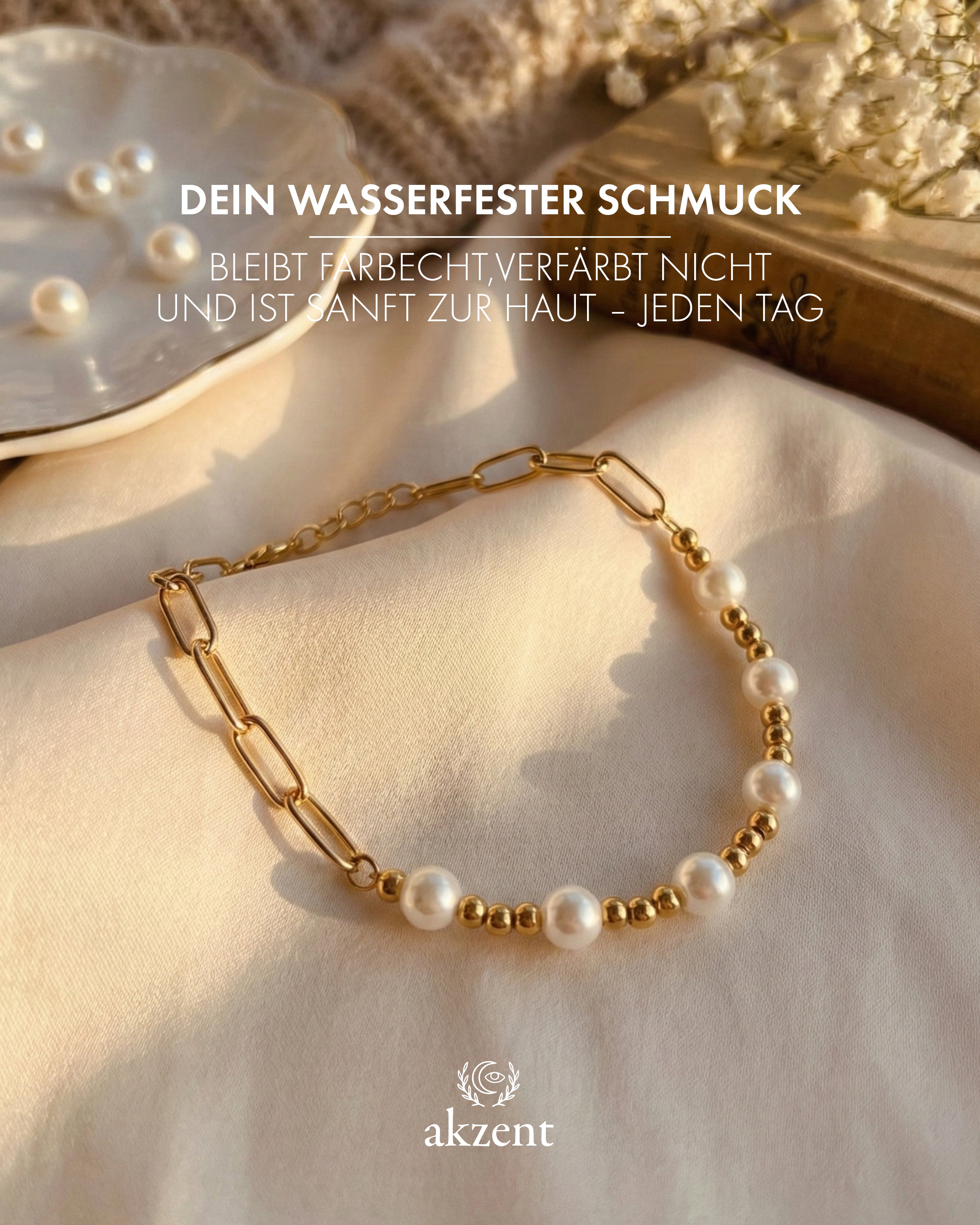 Akzent "Manjula" Glieder-Armband mit Glasperlen
