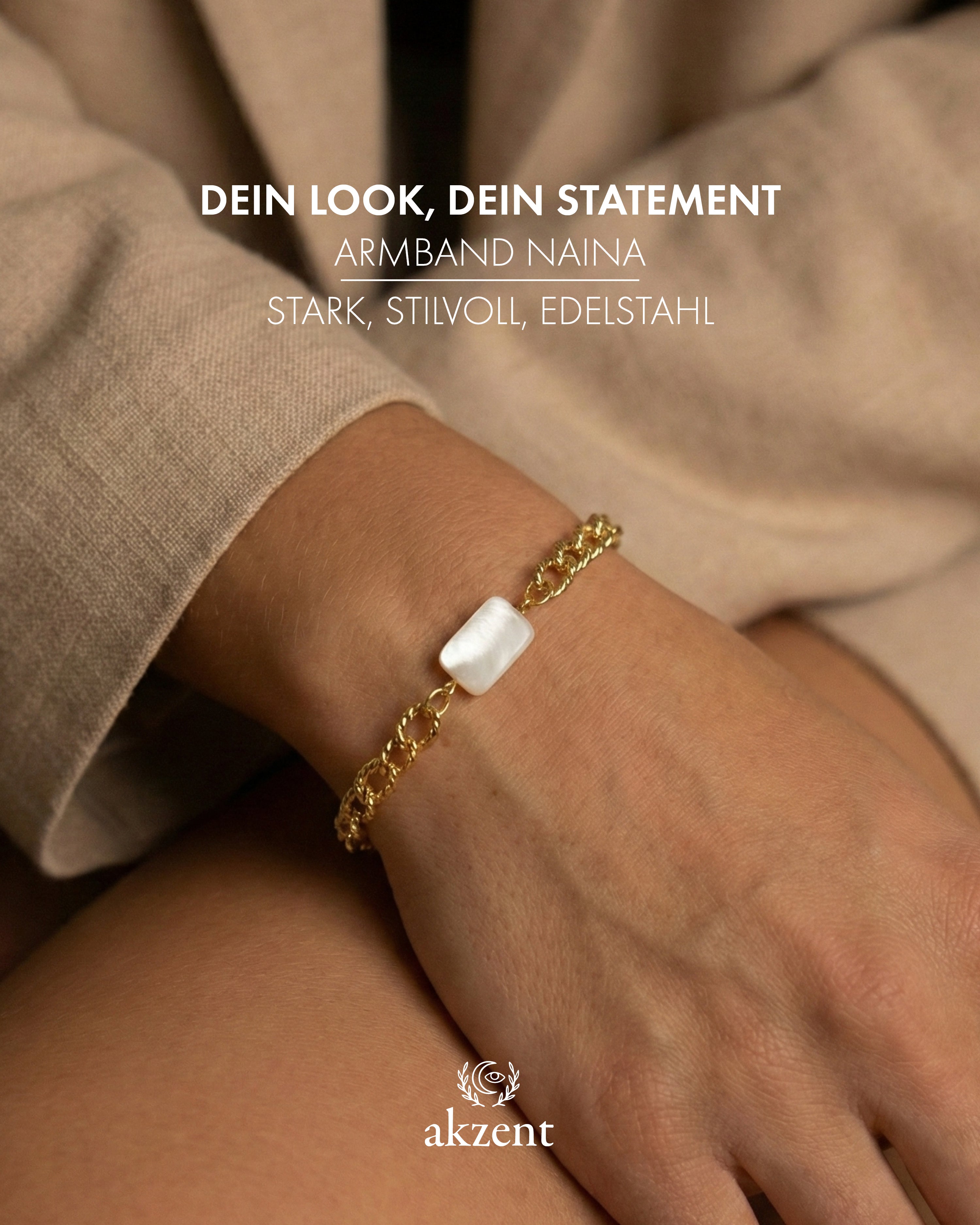 Akzent "Naina" Armband mit Perlmutt