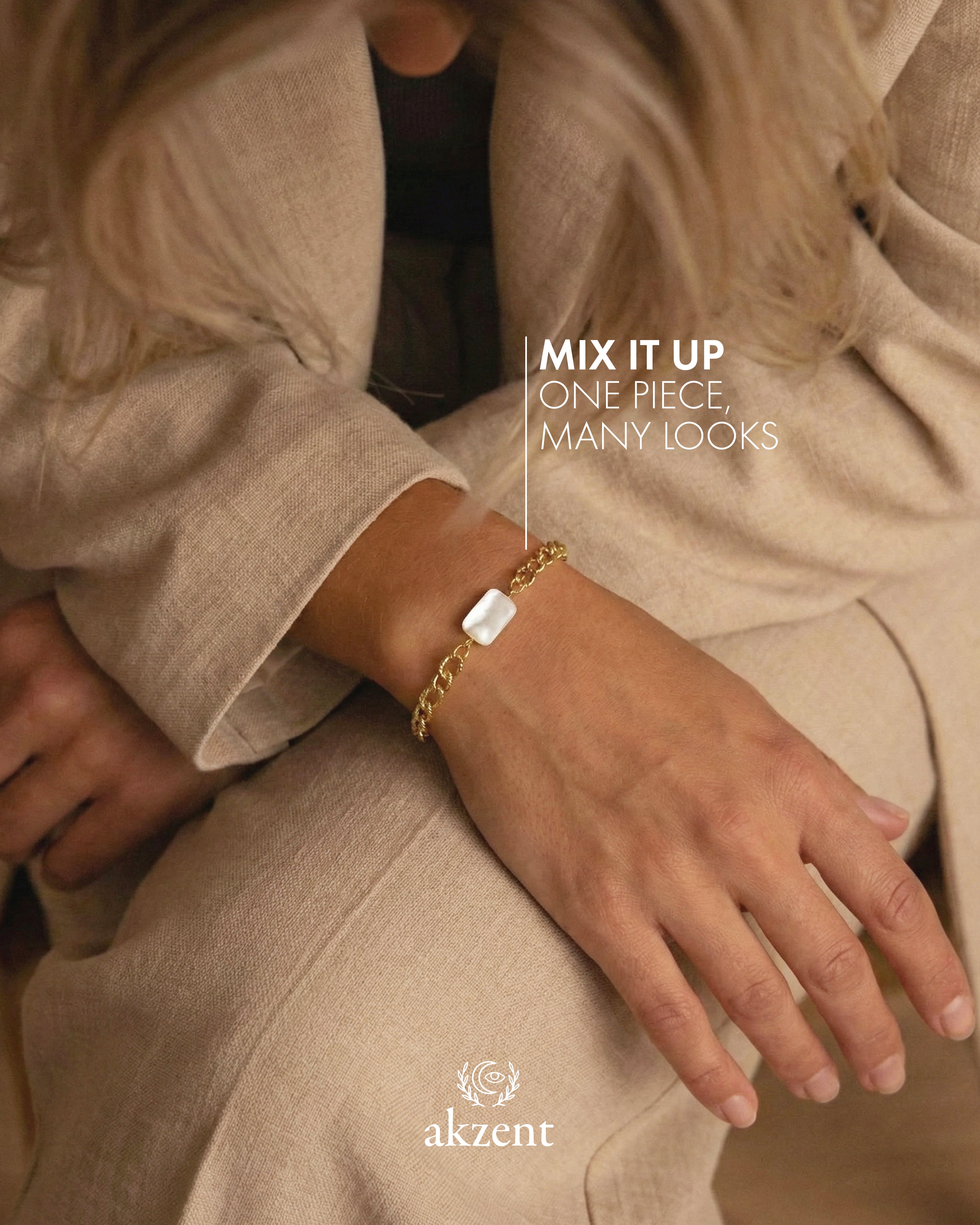 Akzent "Naina" Armband mit Perlmutt