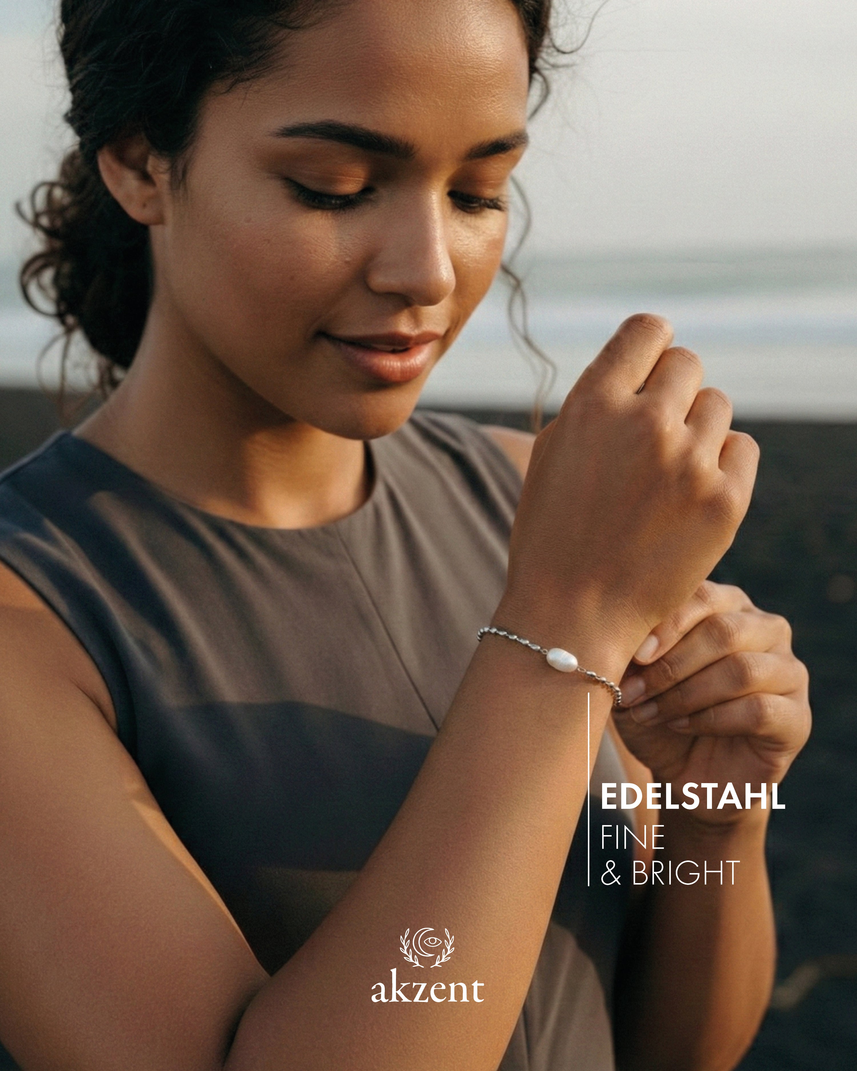 Akzent " Elia" Armband mit Süßwasserperlen