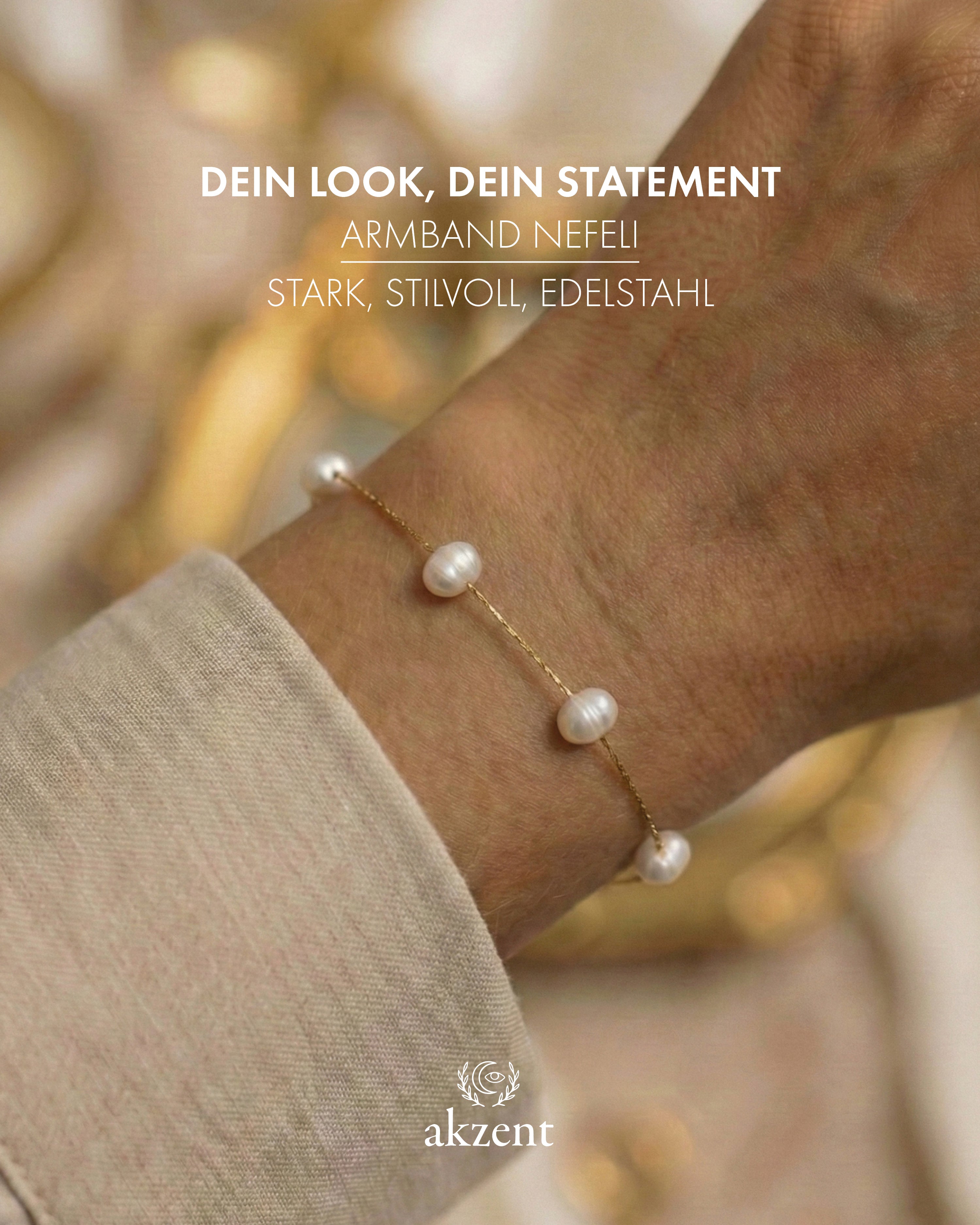 Akzent "Nefeli" Armband mit Süßwasserperlen