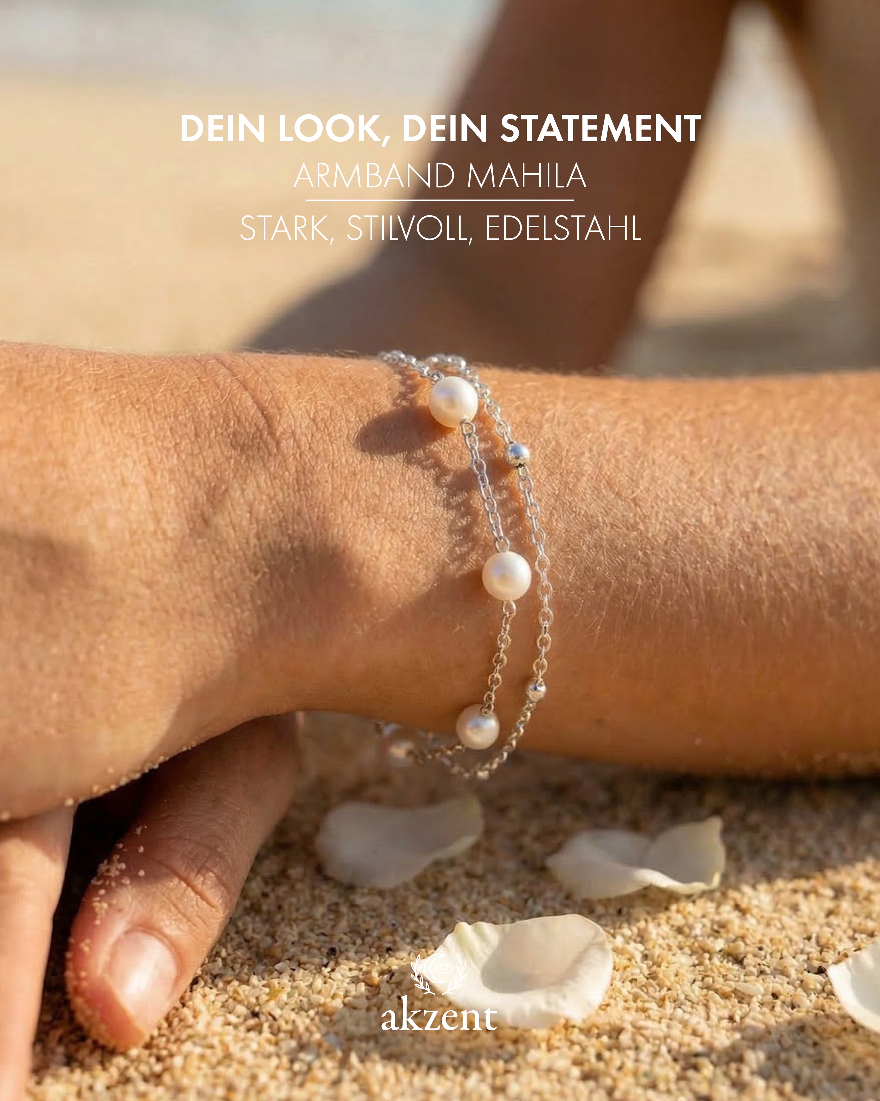 Akzent "Mahila" Armband mit Glasperle
