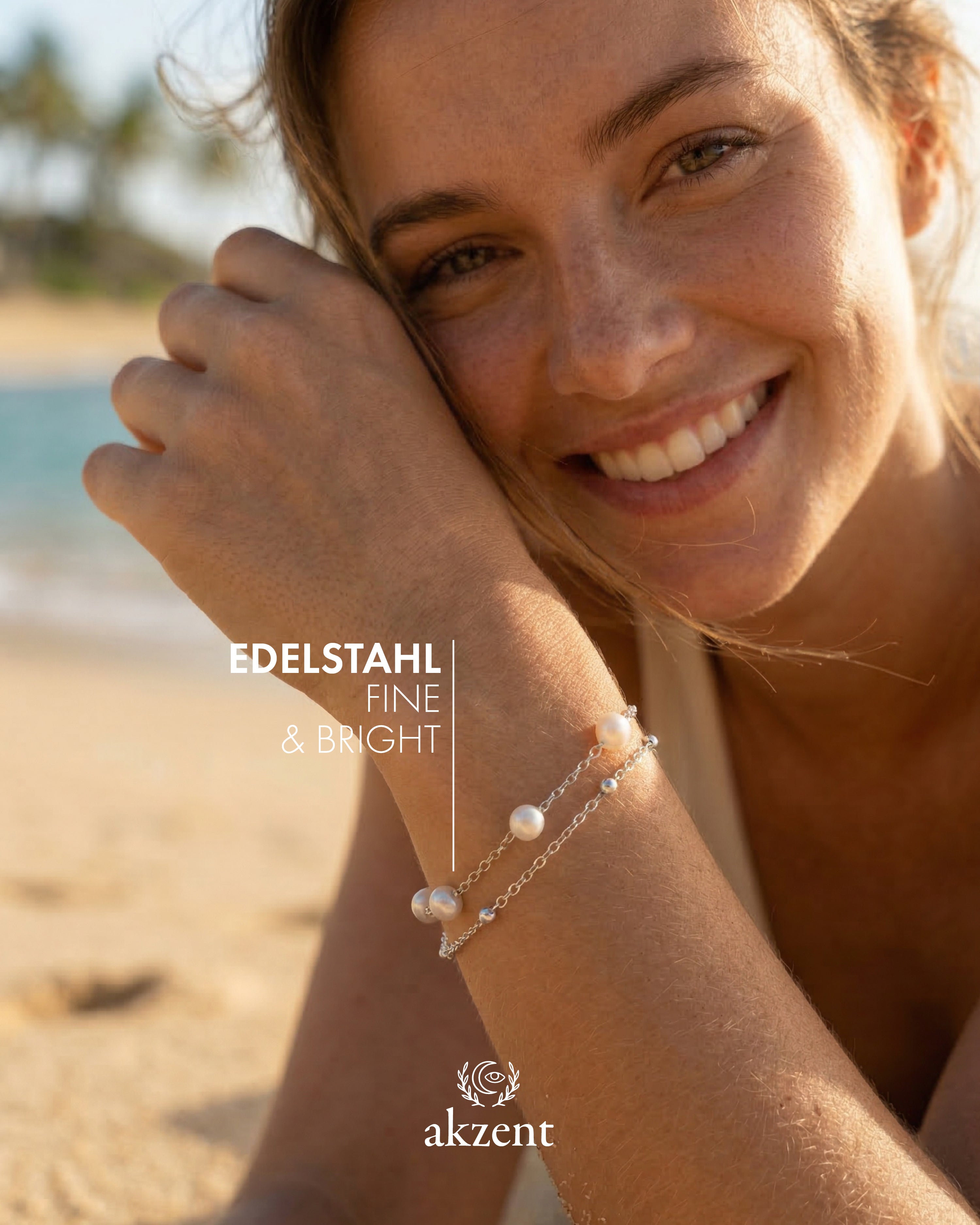Akzent "Mahila" Armband mit Glasperle