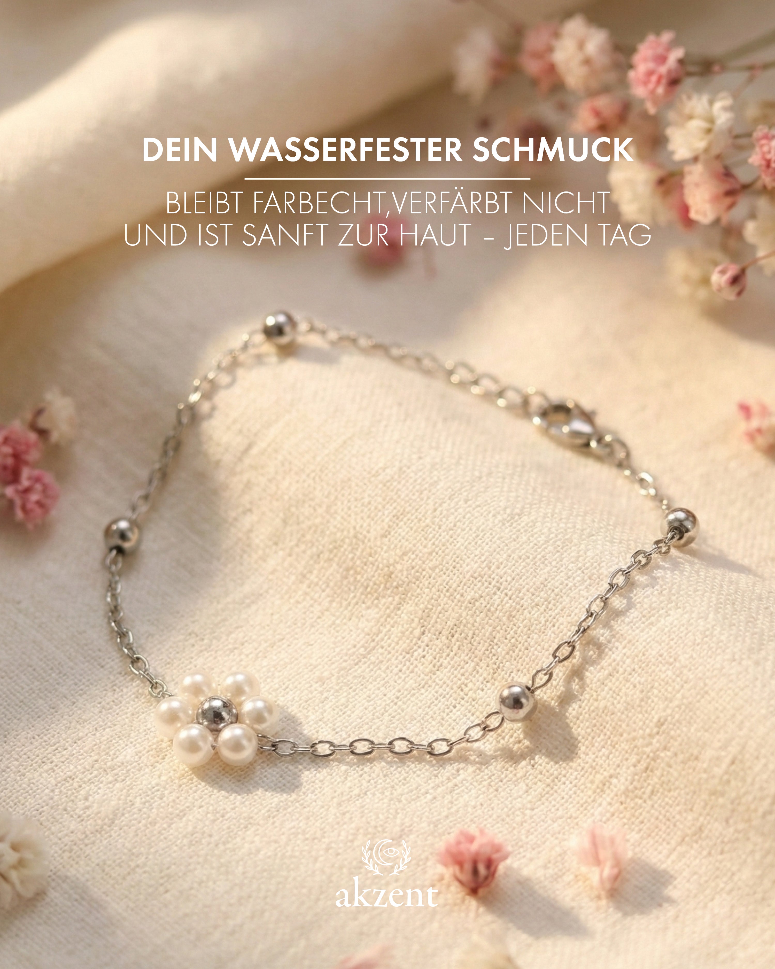 Akzent "Rojana" Armband mit Rojana mit Blüte